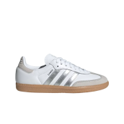 (W) Adidas Samba OG Cloud White Silver Metallic