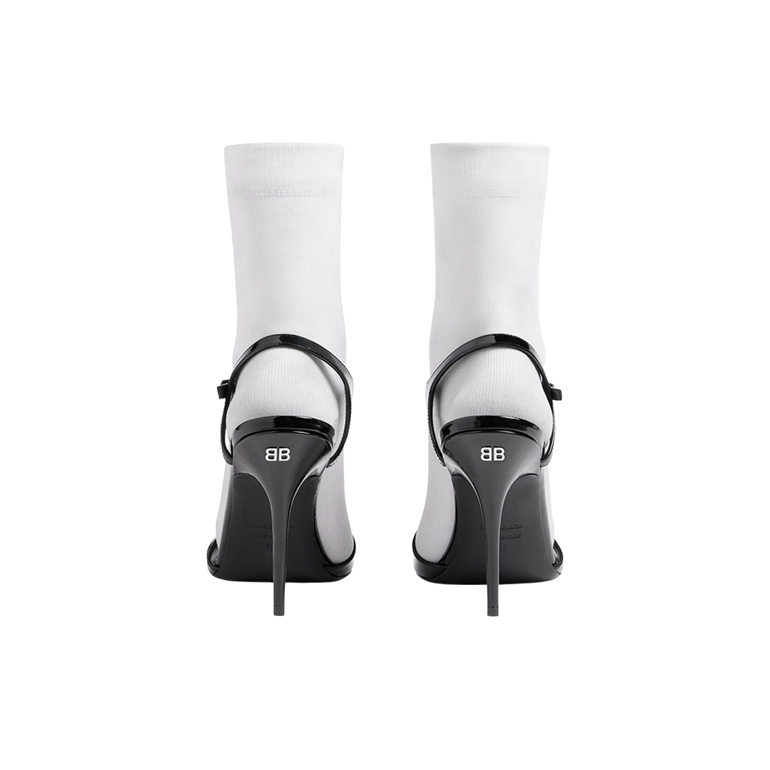 (W) 발렌시아가 에비뉴 삭 110mm 샌들 블랙 화이트((W) Balenciaga Avenue Sock 110mm Sandal Black White) - 3