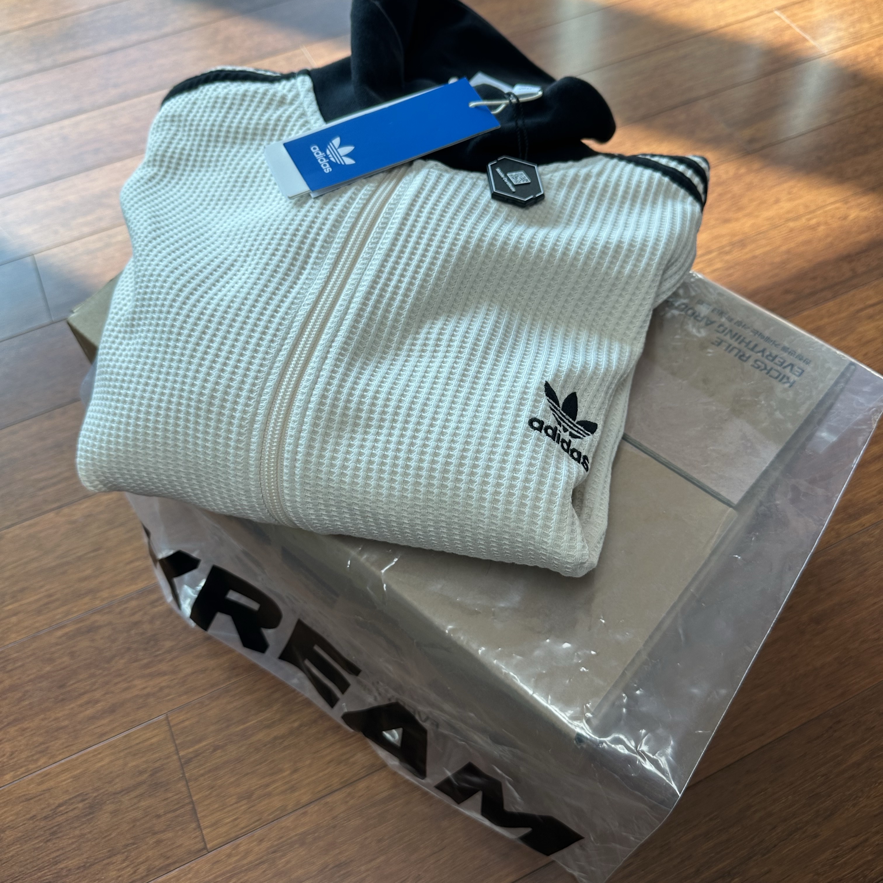 Adidas Waffle Beckenbauer Track Top Wonder White - KR Sizing 착용 스타일