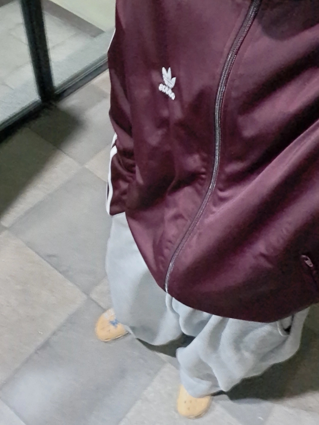 Adidas Adicolor Classic Firebird Track Top Maroon - KR Sizing 착용 스타일