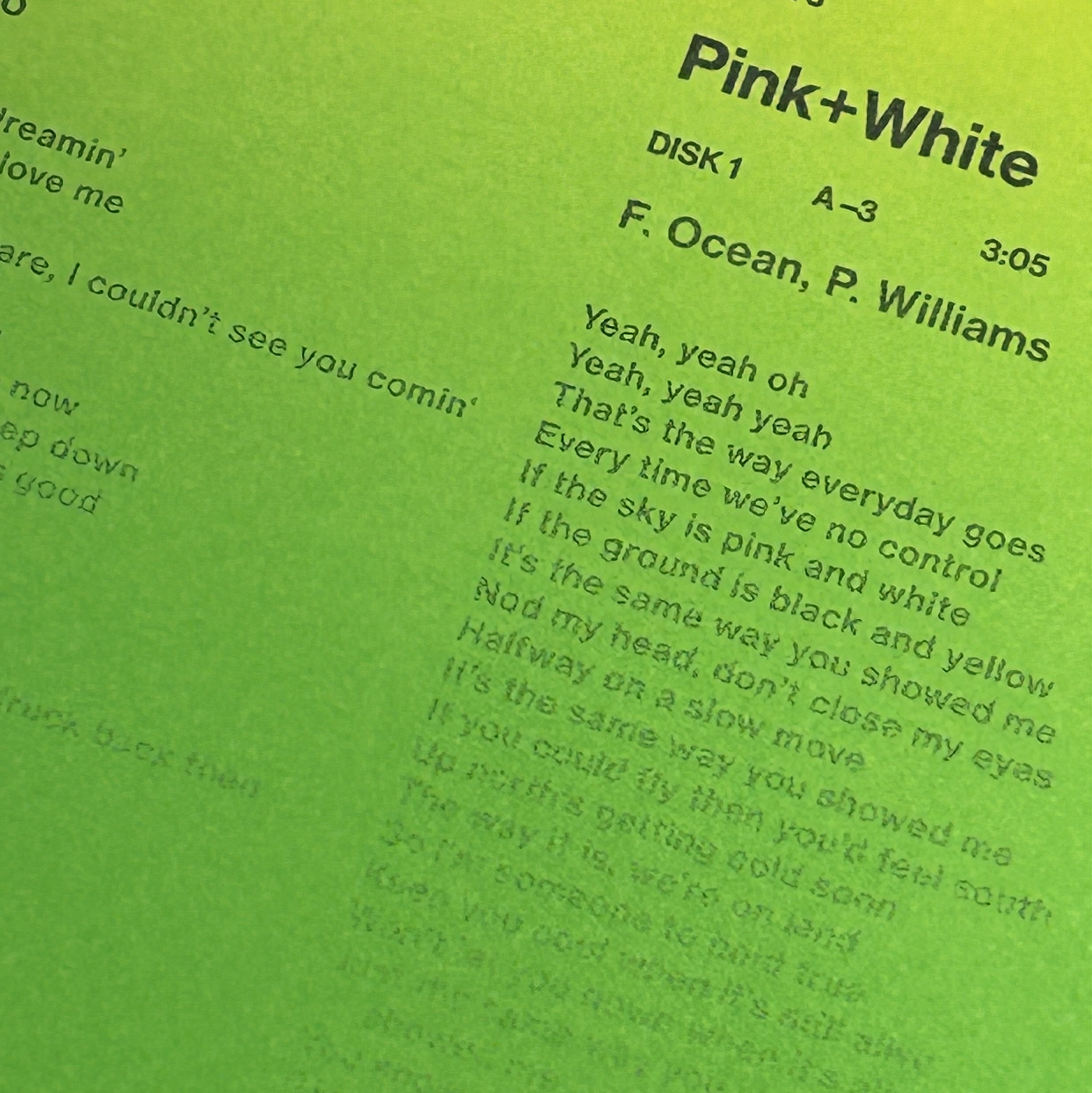 Frank Ocean Blonde Black (2LP) 착용 스타일 - 2