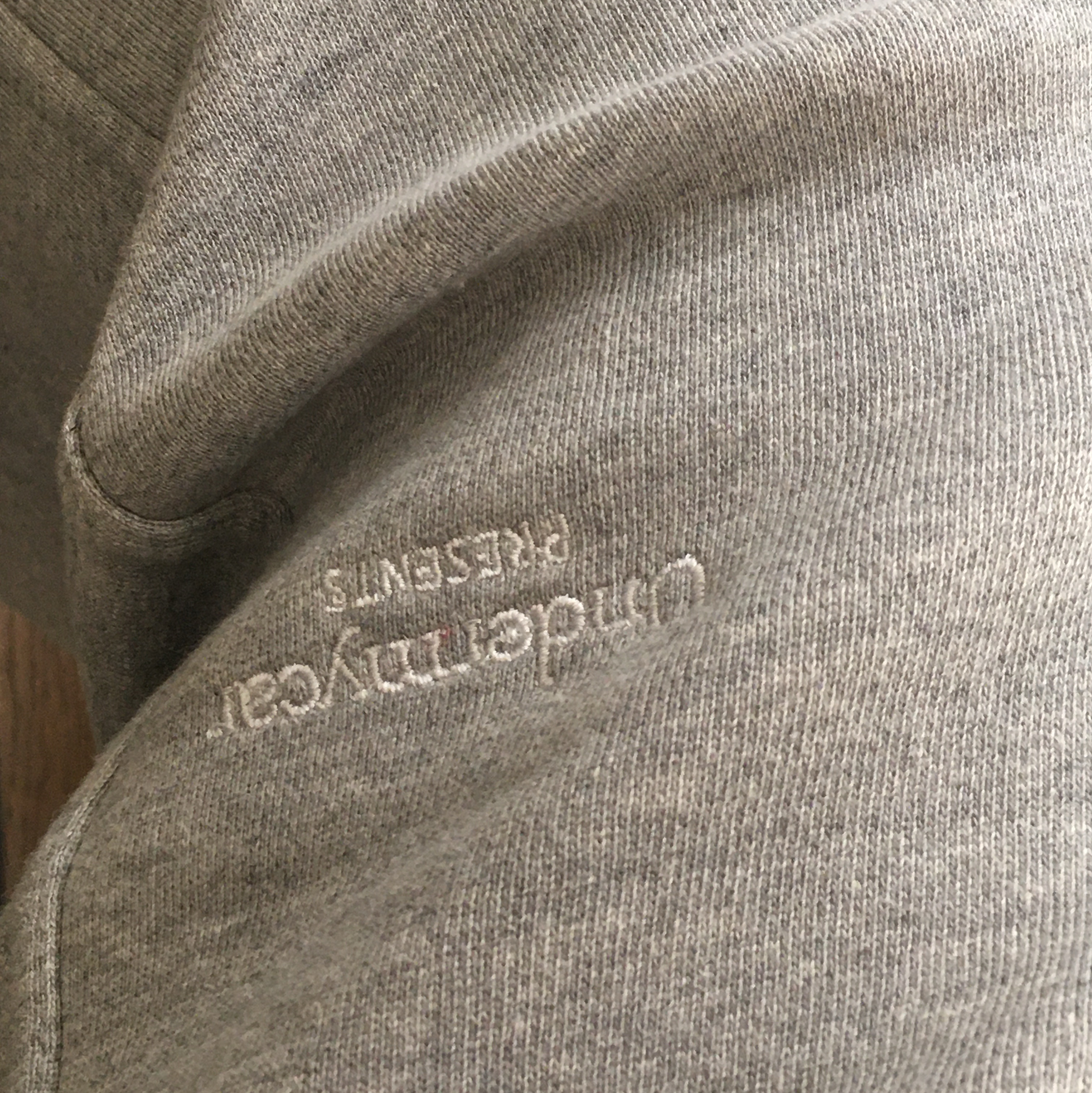 Undermycar Mu.03 Anti Fxxking Logo Play Oversized Sweat Jogger Melange Gray 착용 스타일