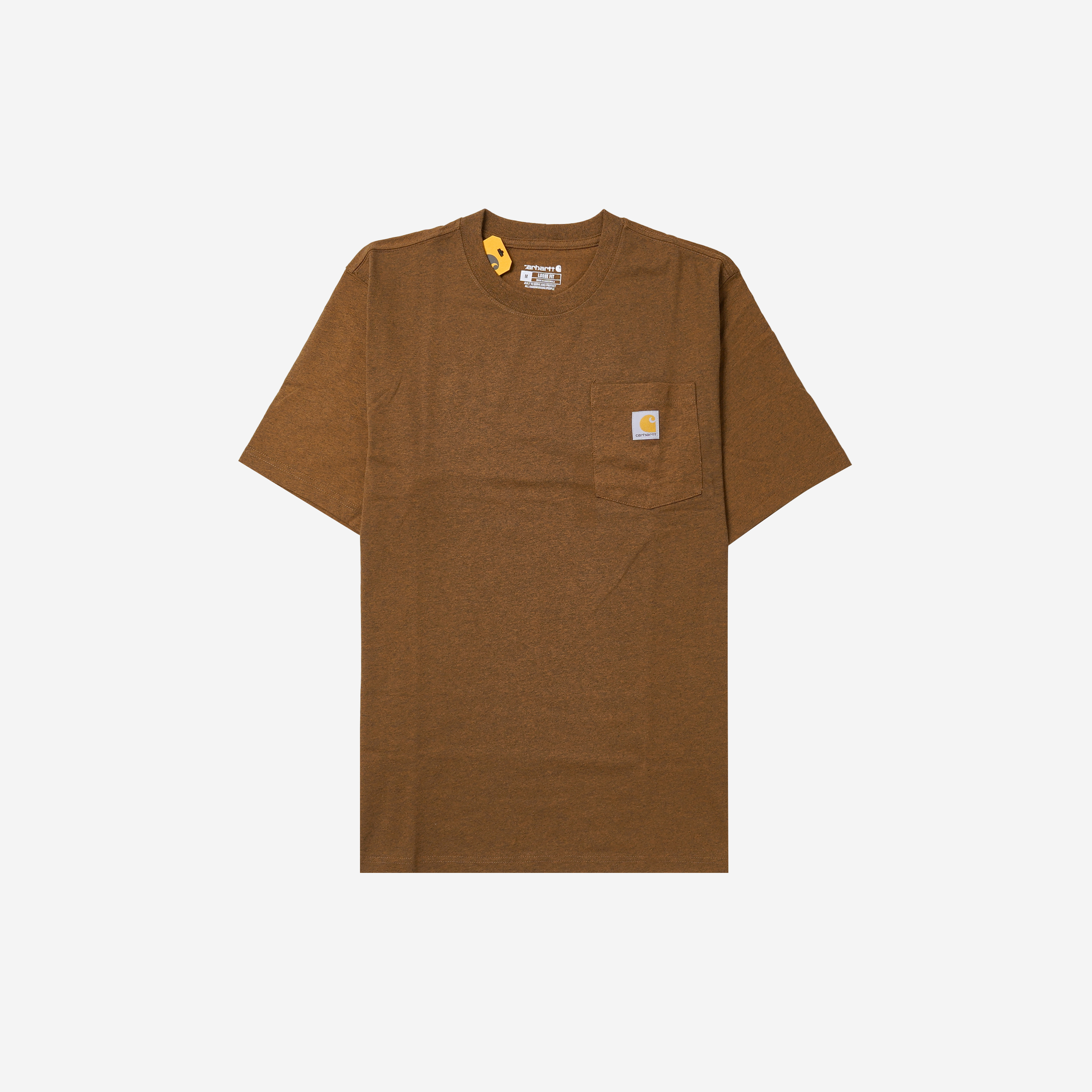 Carhartt Loose Fit Heavyweight Regular Short Sleeve Pocket T-Shirt Oiled Walnut Heather