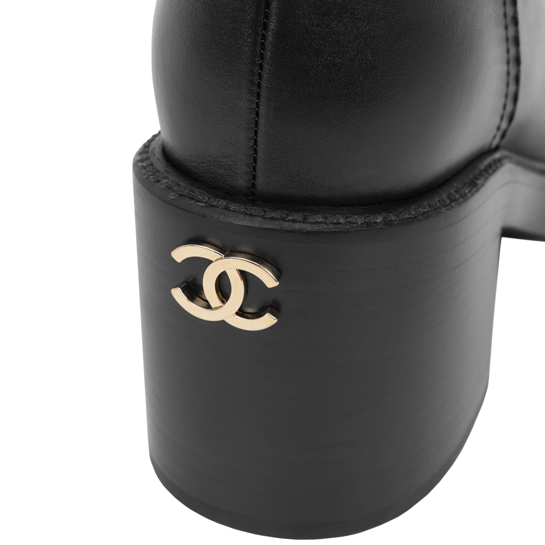 (W) 샤넬 하이 부츠 카프스킨 & 블랙((W) Chanel High Boots Calfskin & Black) - 9