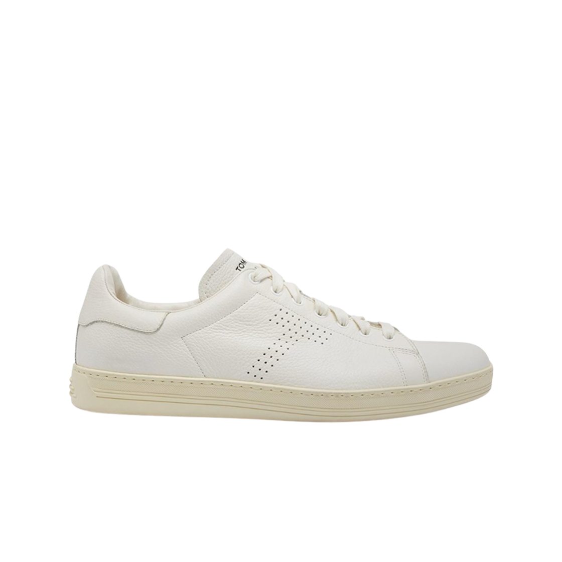 J1045-LCL045L-3WW06 Tom Ford Grain Leather Warwick Sneakers Butter Cream
