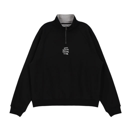 TI25A0600851 Anti Social Social Club Half Zip-up Sweatshirts Black