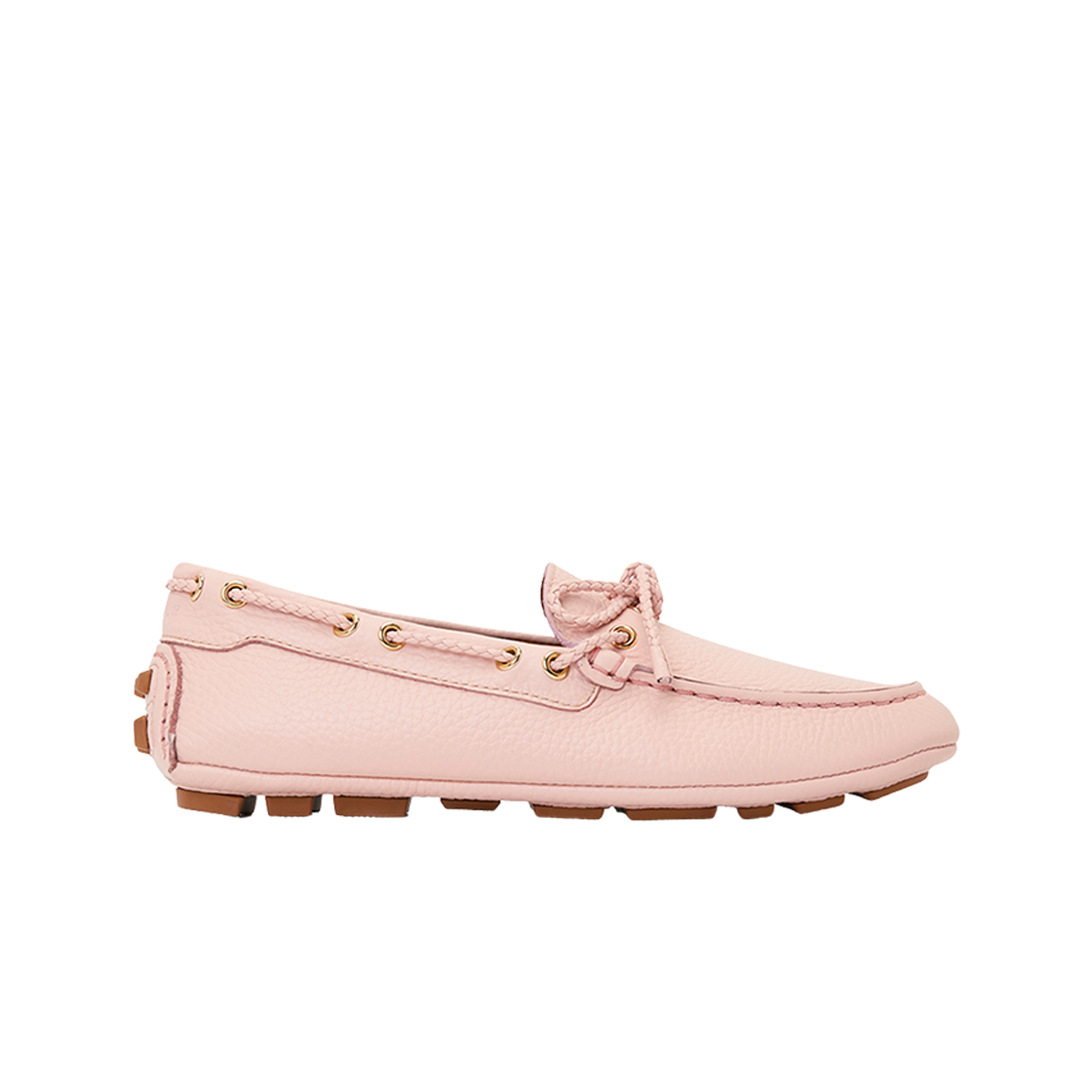 (W) 발리 커브스 그레인드 레더 드라이버 로퍼 핑크((W) Bally Kerbs Grained Leather Drivers Loafers Pink)