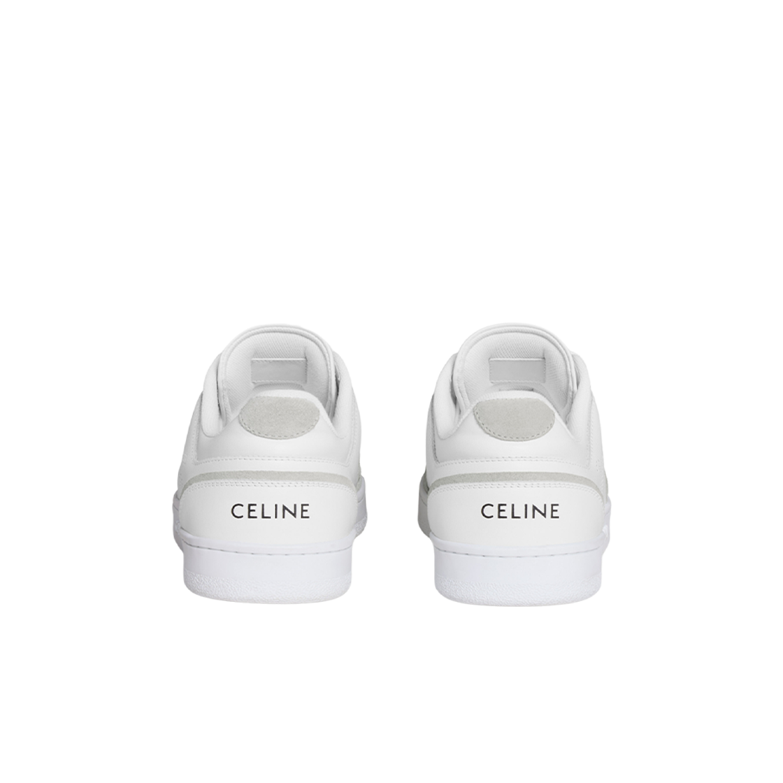 (W) 셀린느 CT-10 트레이너 로우 레이스업 스니커 카프스킨 앤 스웨이드 카프스킨 옵틱 화이트 그레이((W) Celine CT-10 Trainer Low Lace-Up Sneaker in Calfskin and Suede Calfskin Optic White Grey) - 2