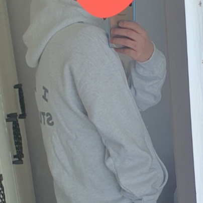 IAB Studio Hoodie Light Gray 착용 스타일 - 2