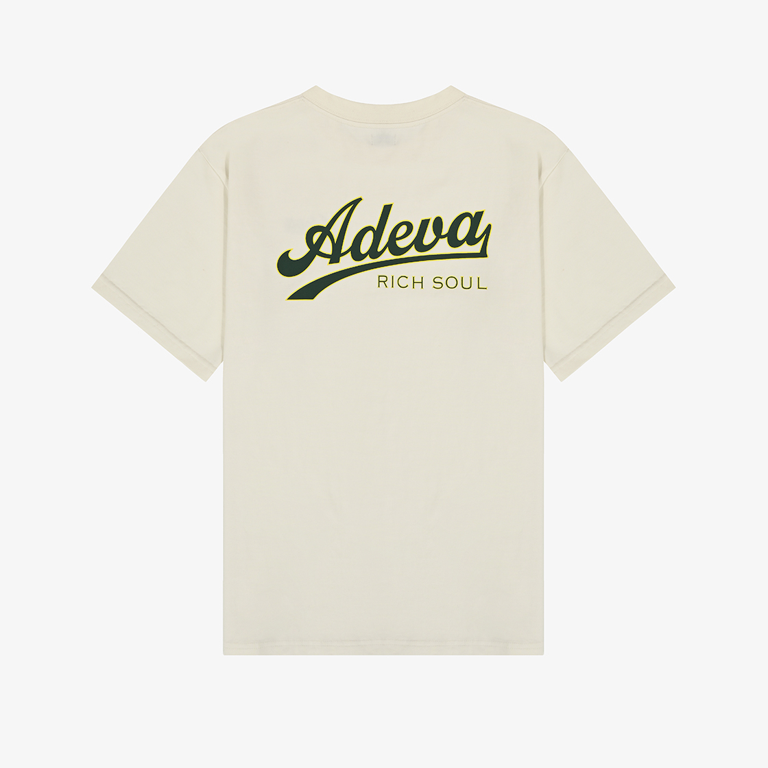 아데바 유니섹스 프린트 로고 반팔 티셔츠_아이보리(ADEVA Unisex Printed Logo Tee Ivory) - 2