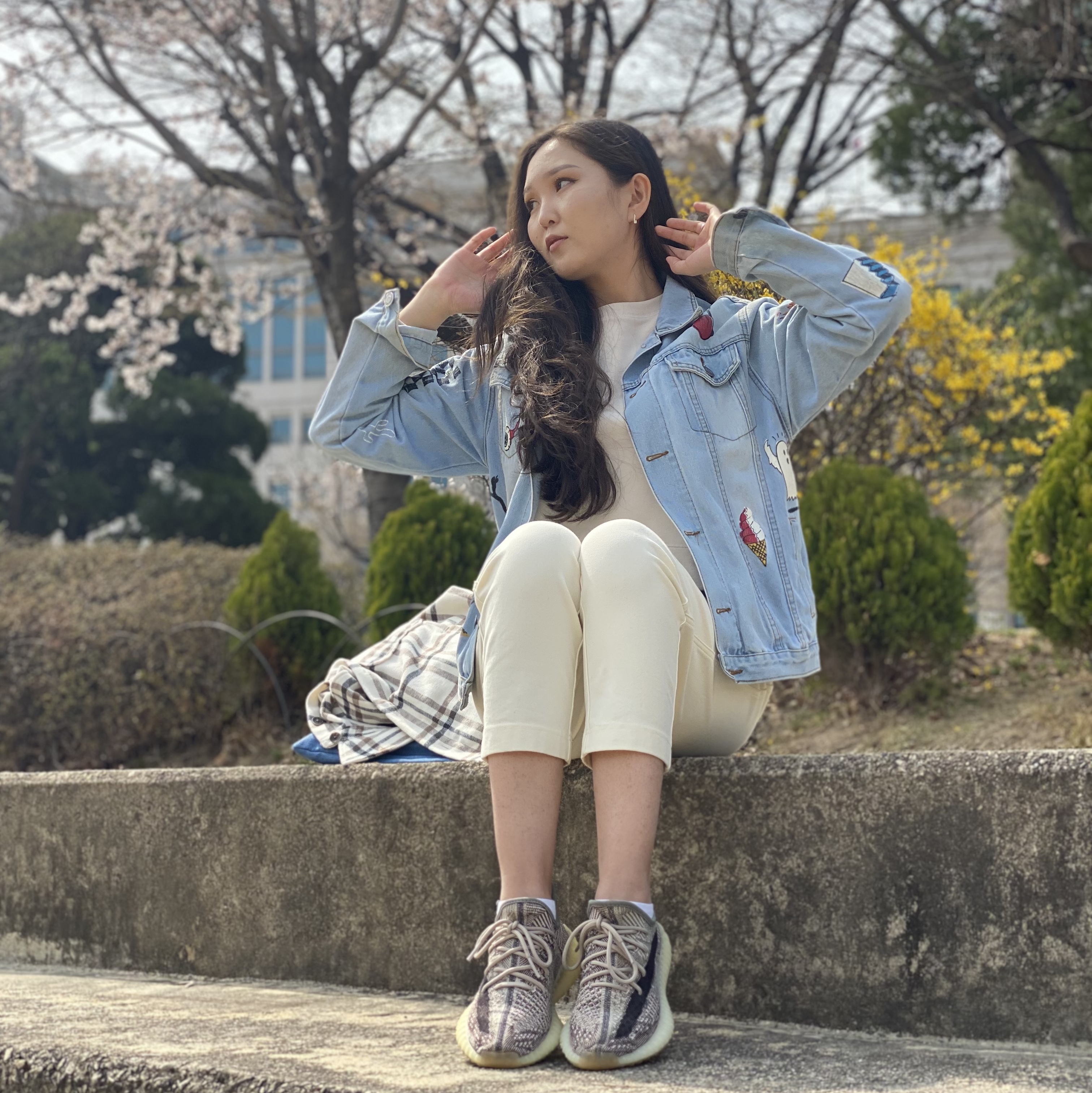 Adidas Yeezy Boost 350 V2 Zyon 착용 스타일 - 1