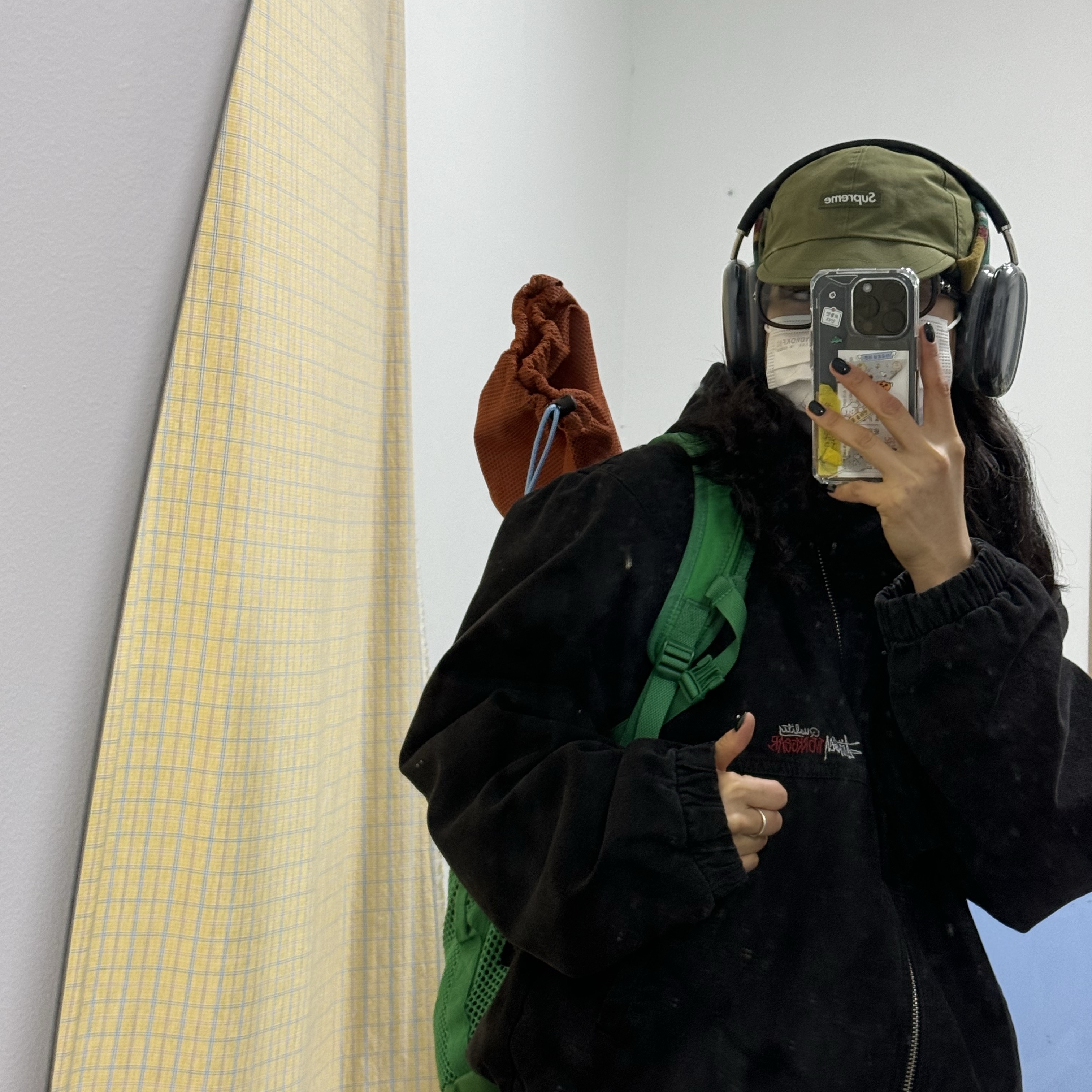 Supreme Gore-Tex Earflap Cap Olive - 23FW, Supreme Mesh Backpack Green - 23SS 착용 스타일