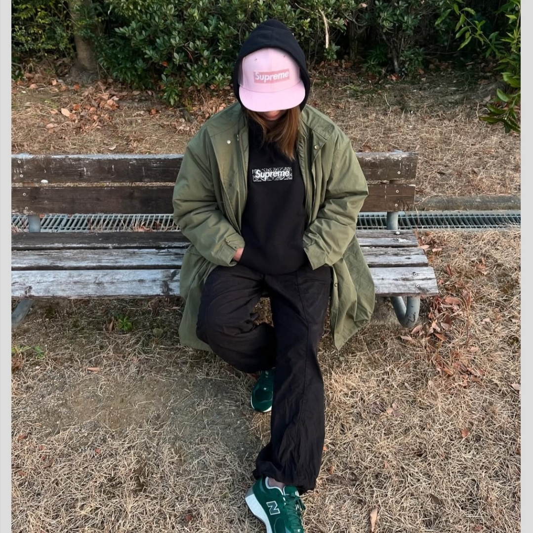 Supreme Box Logo Hooded Sweatshirt Black - 24FW 착용 스타일 - 1