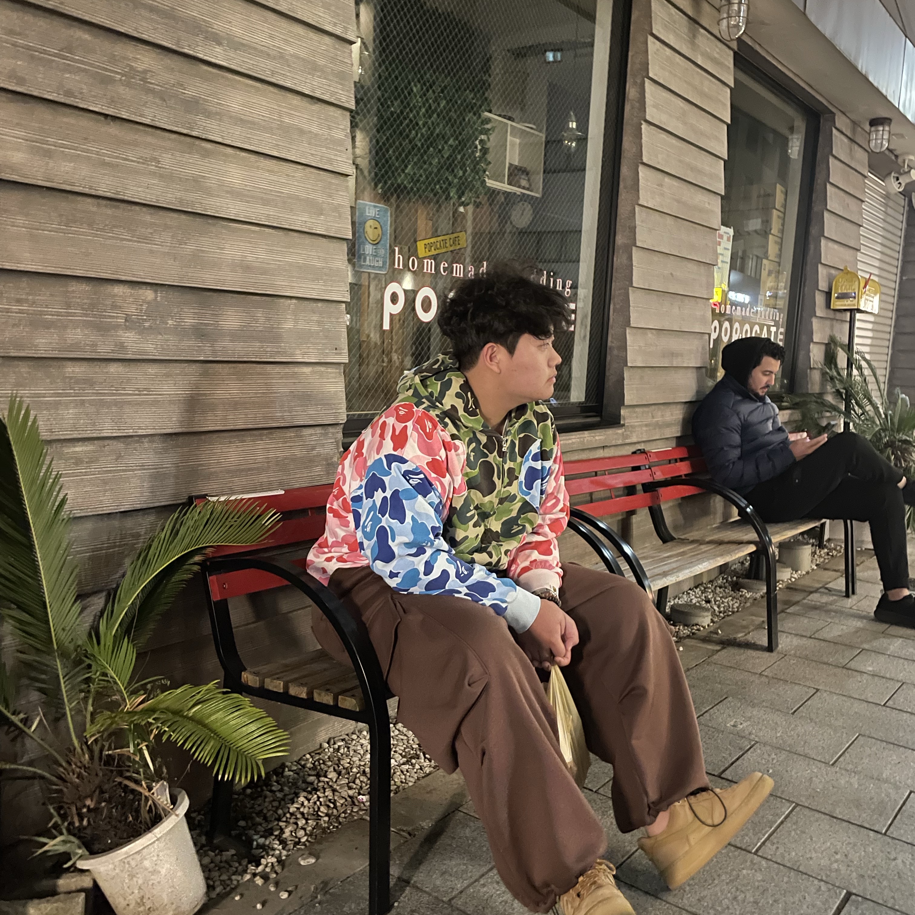 Deus Ex Machina Pleasures Work Jacket Work Green, Nike Air Force 1 '07 WB Flax 착용 스타일 - 4