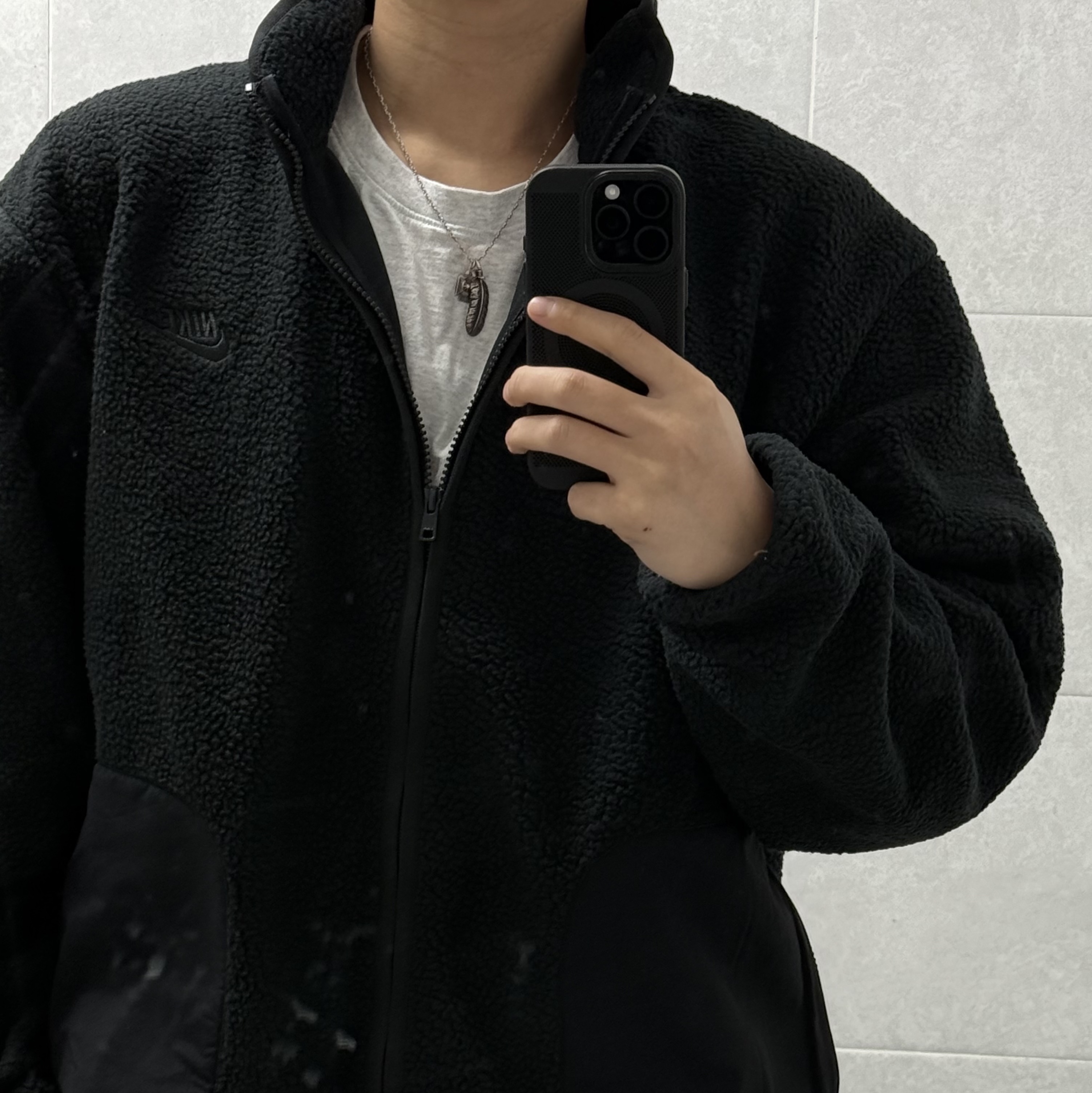 Nike Club Fleece Winterized Jacket Black - Asia 착용 스타일
