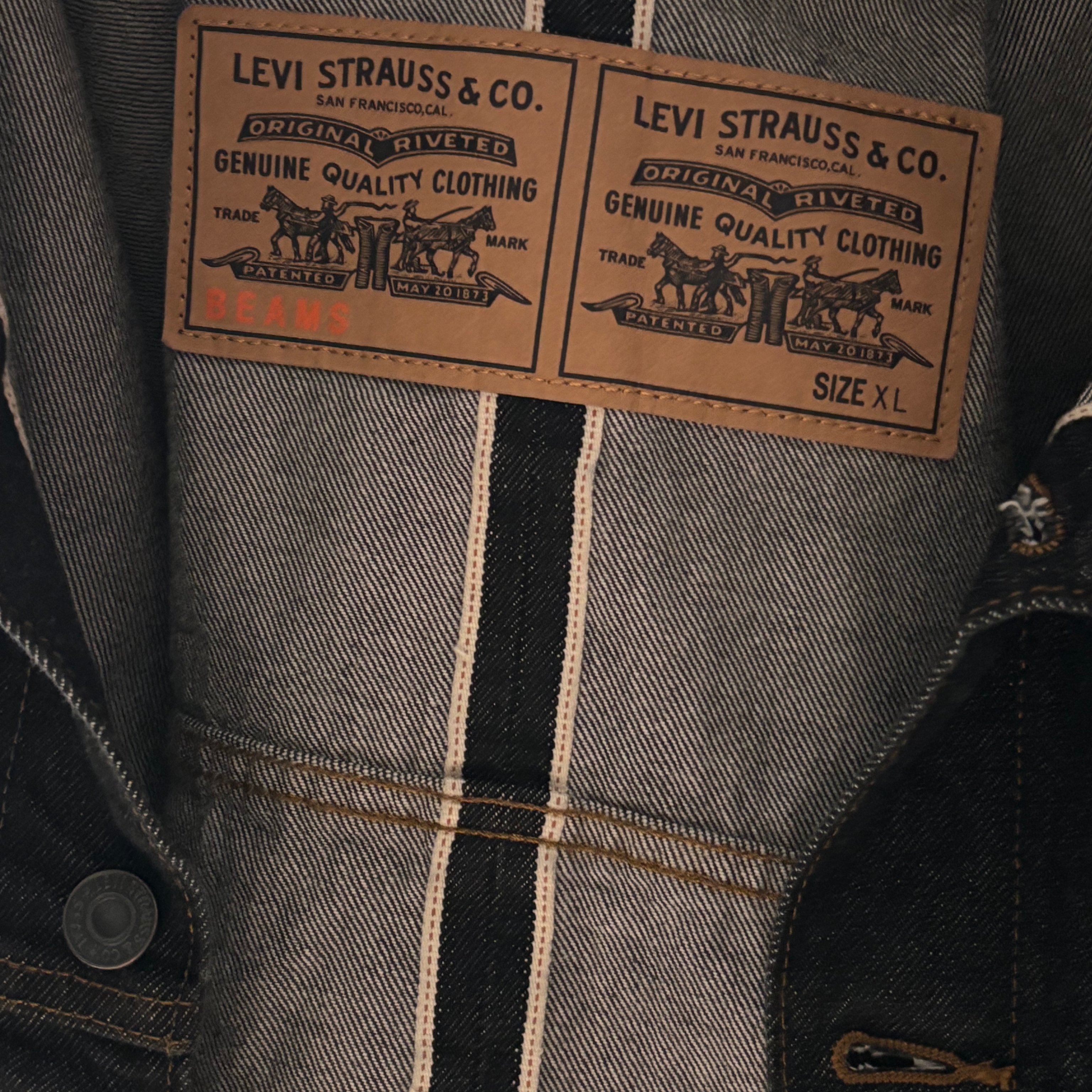 Levi's x Beams Denim Jacket Black Rinse, Levi's x Beams Denim Pants Black Rinse 착용 스타일 - 4