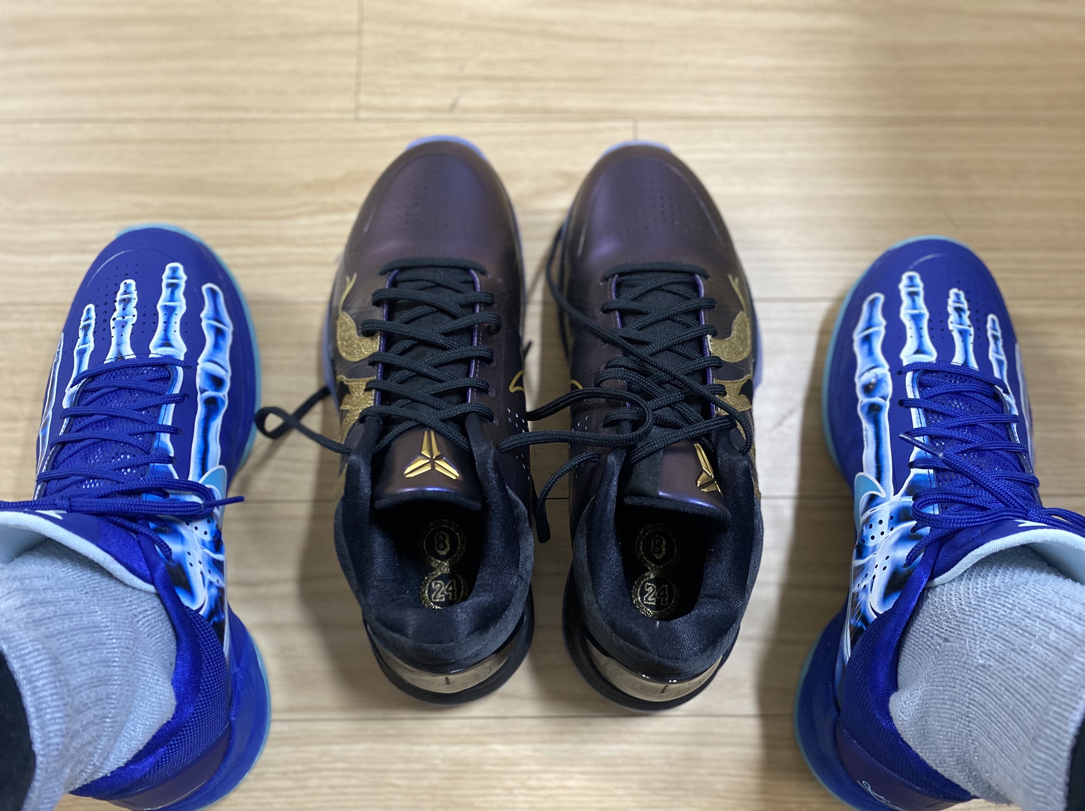 Nike Kobe 5 Protro Year of the Mamba Eggplant, Nike Kobe 5 Protro Deep Royal Blue 착용 스타일
