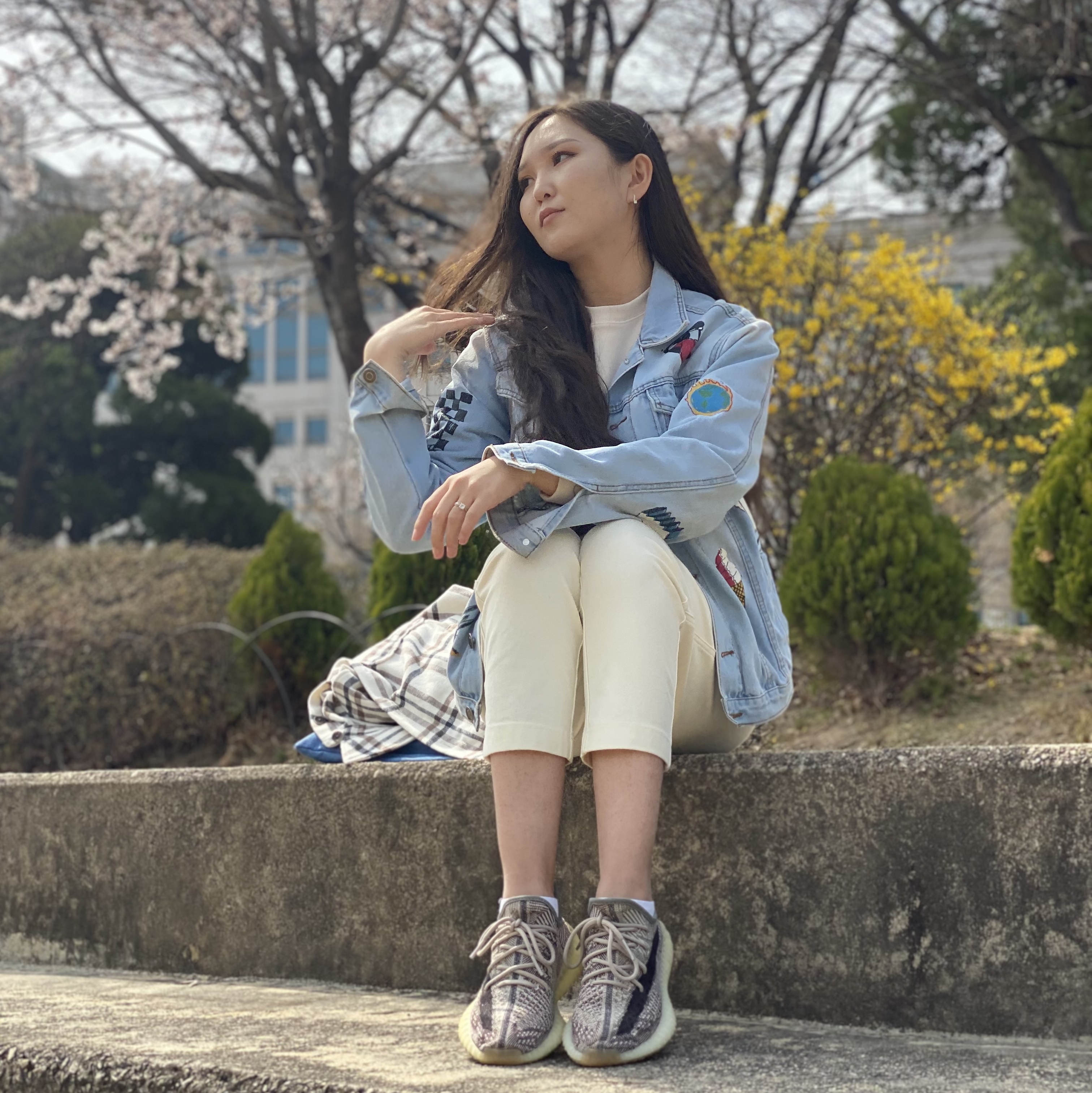 Adidas Yeezy Boost 350 V2 Zyon 착용 스타일 - 2