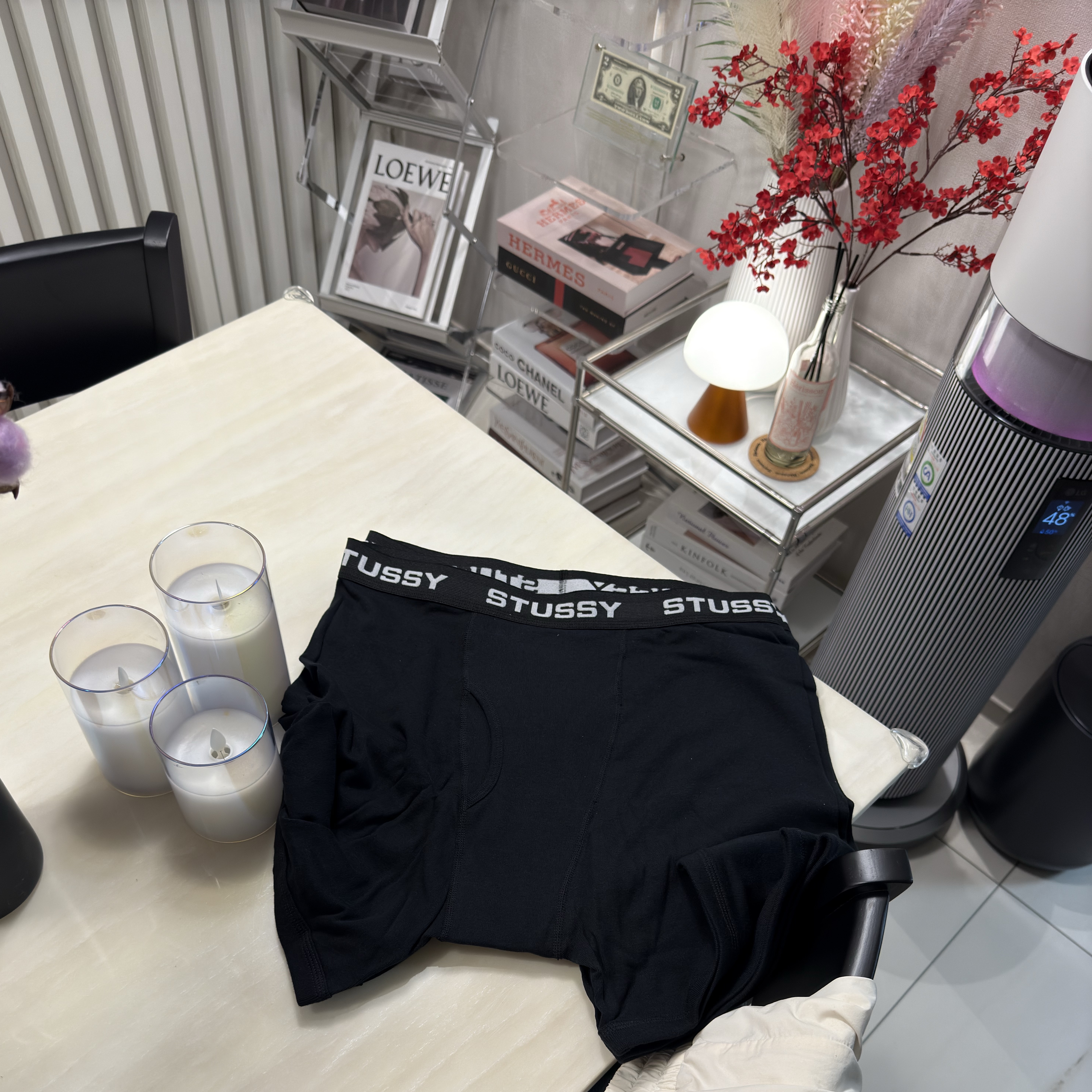 Stussy Boxer Briefs Black (3 Pack) 착용 스타일