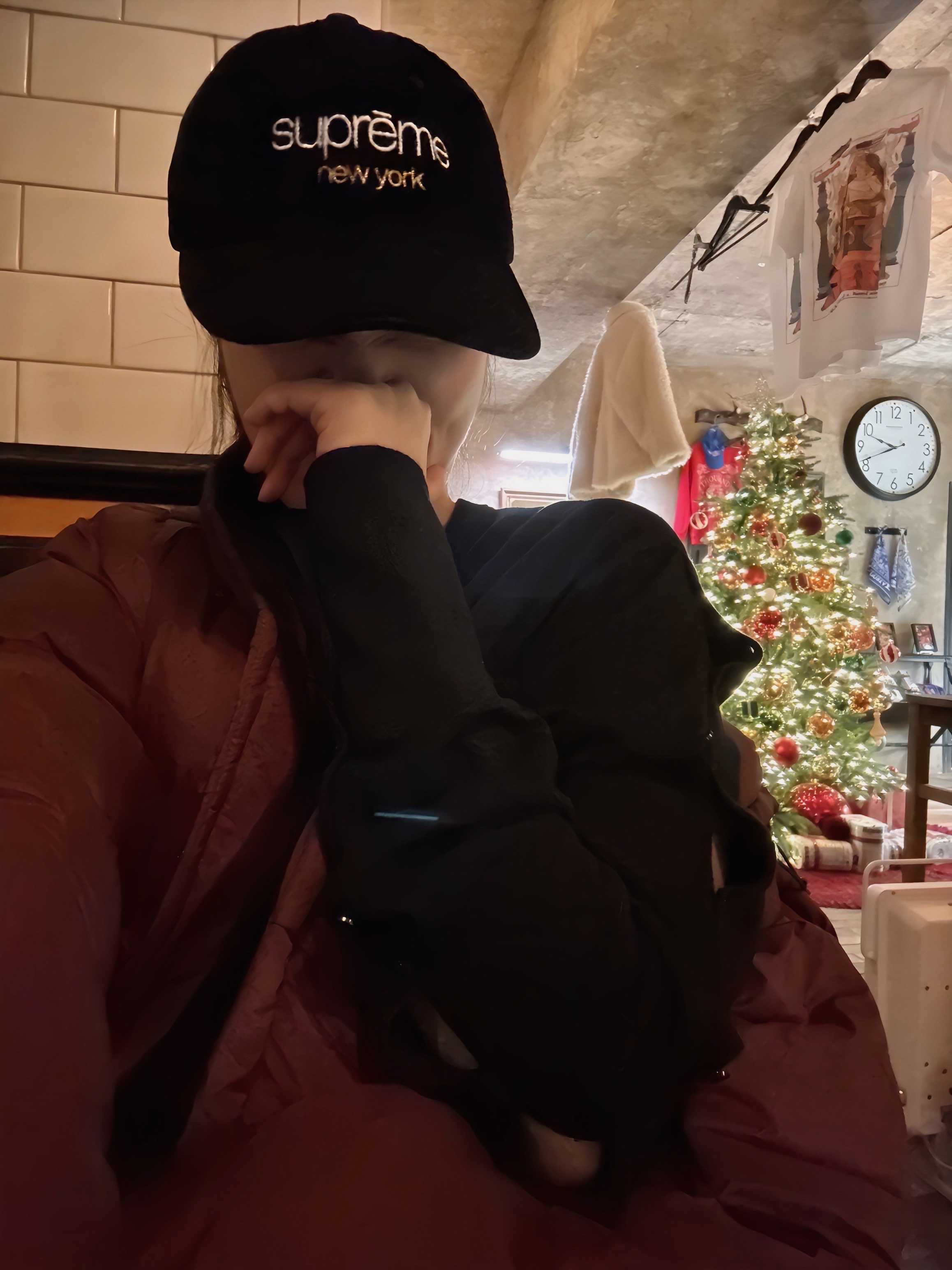 Supreme Gore-Tex Corduroy Classic Logo 6-Panel Black - 21FW, (W) Mischief Color Blocked Fleece Anorak Khaki 착용 스타일 - 2