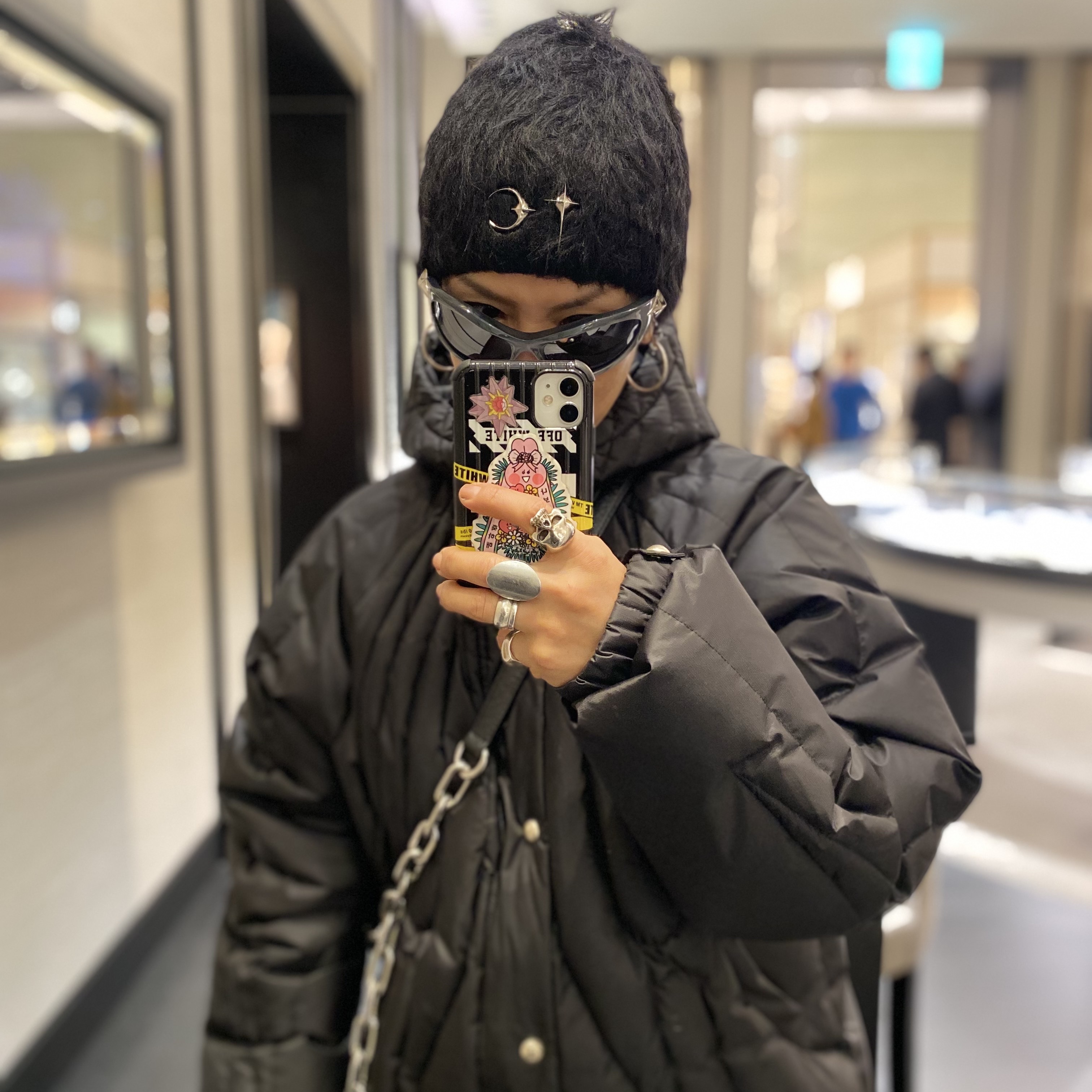 Thug Club Chimera Beanie Black 착용 스타일
