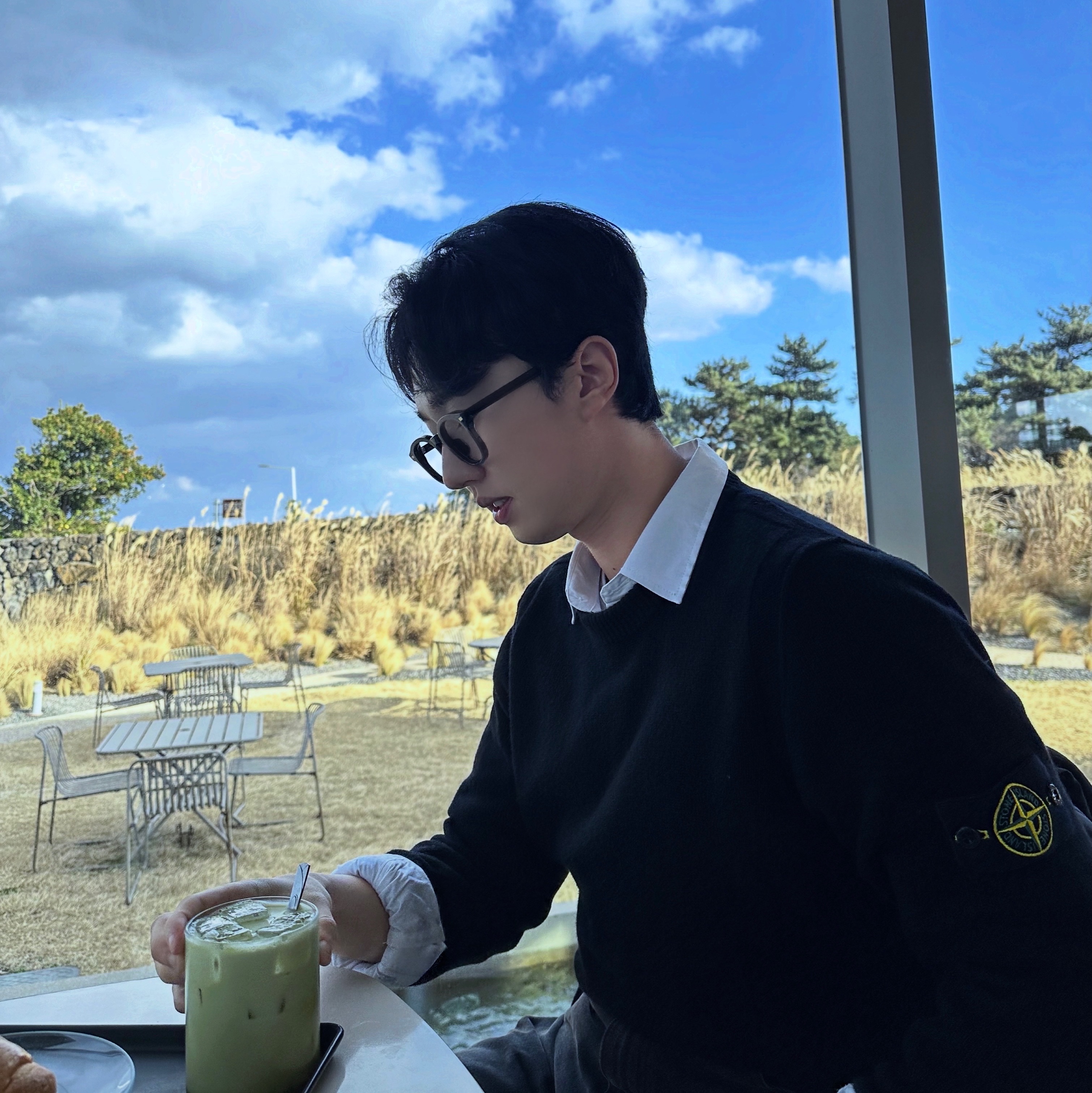 Stone Island 508A3 Lambswool Crewneck Knit Black - 23FW 착용 스타일