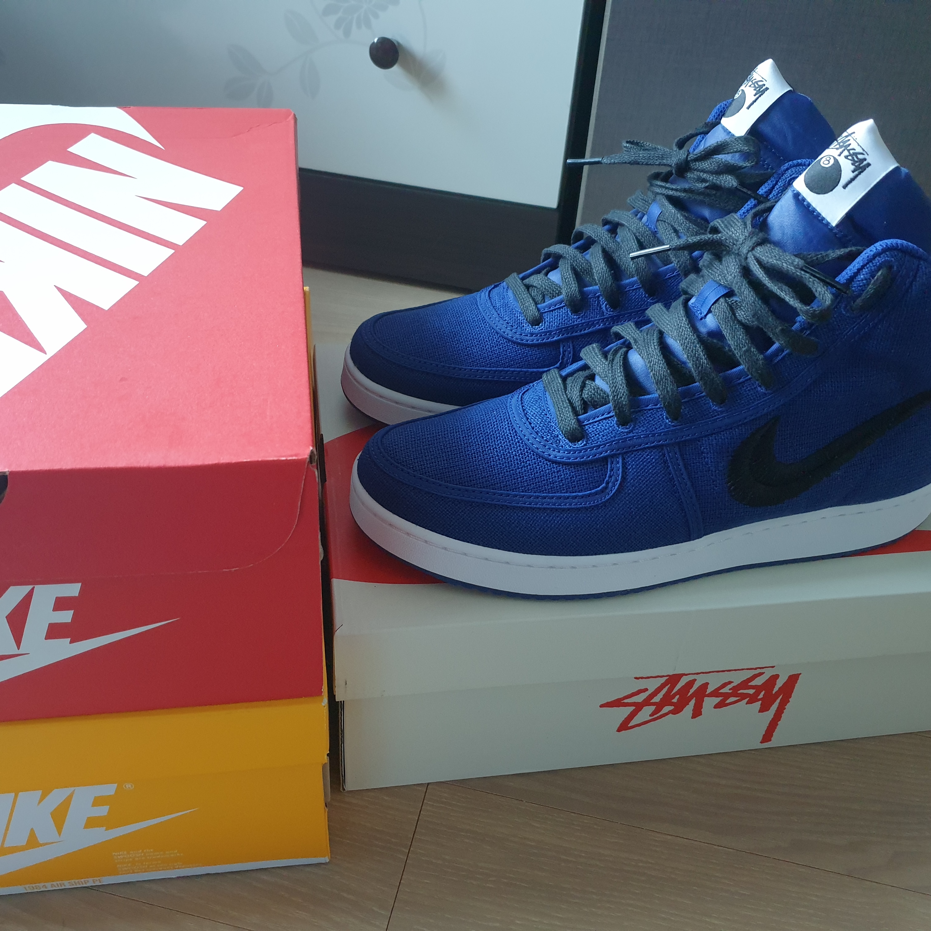 Nike x Stussy Vandal High Deep Royal Blue 착용 스타일 - 2