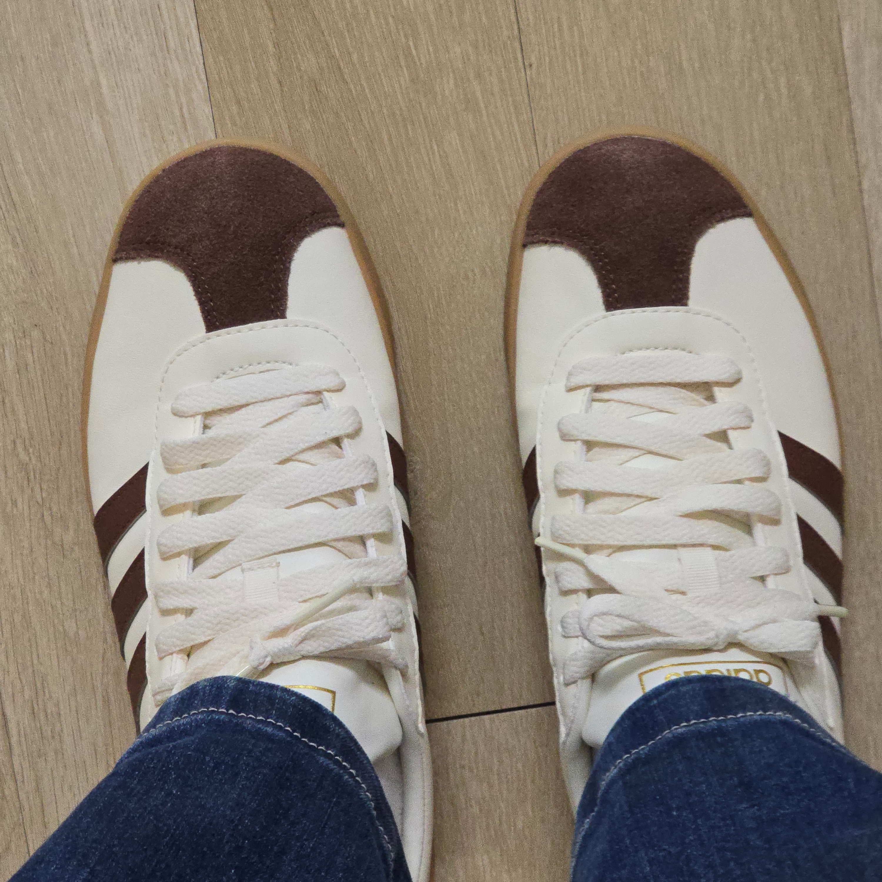 Adidas VL Court 2.0 Cream Brown 착용 스타일 - 4