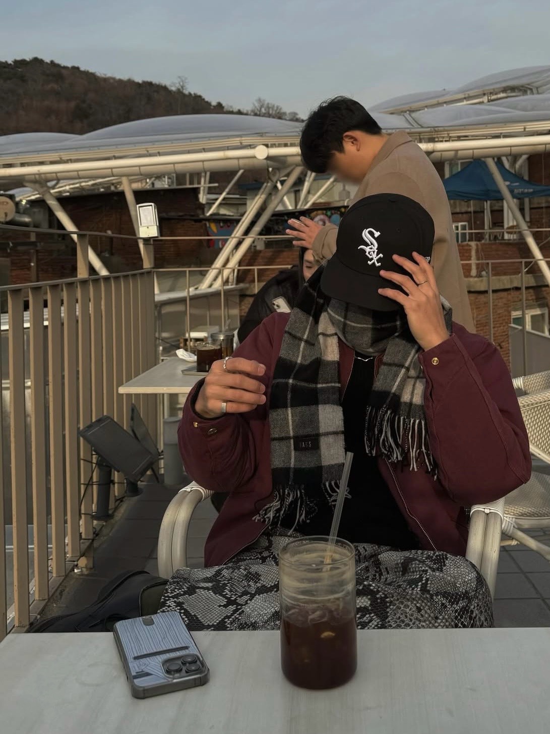 Carhartt WIP Organic Cotton Dearborn Canvas OG Detroit Jacket Malbec Aged Canvas - Winter 착용 스타일 - 1