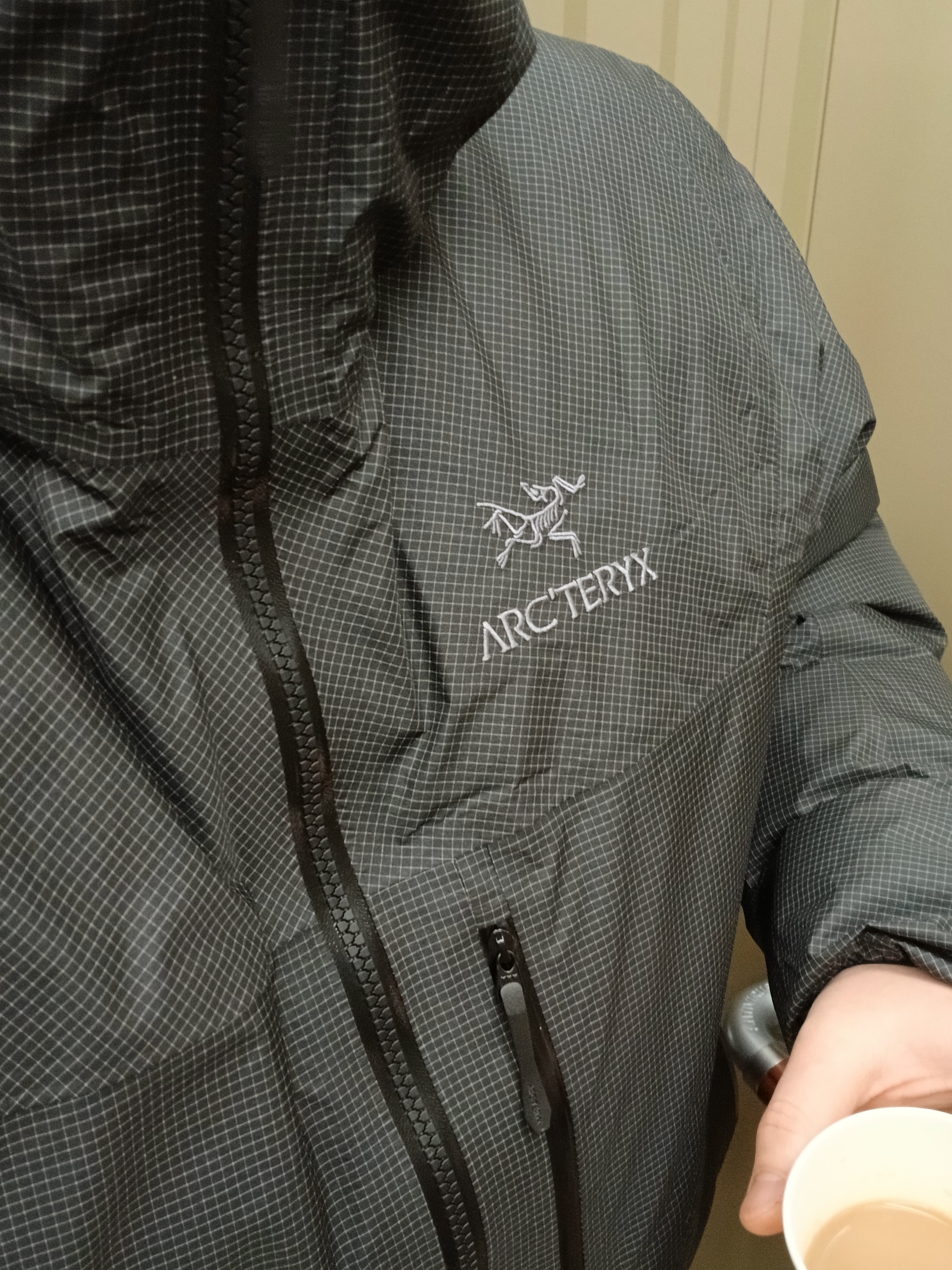 Arc'teryx Alpha Lightweight Parka Black, Arc'teryx Alpha Lightweight Parka Black 착용 스타일 - 3