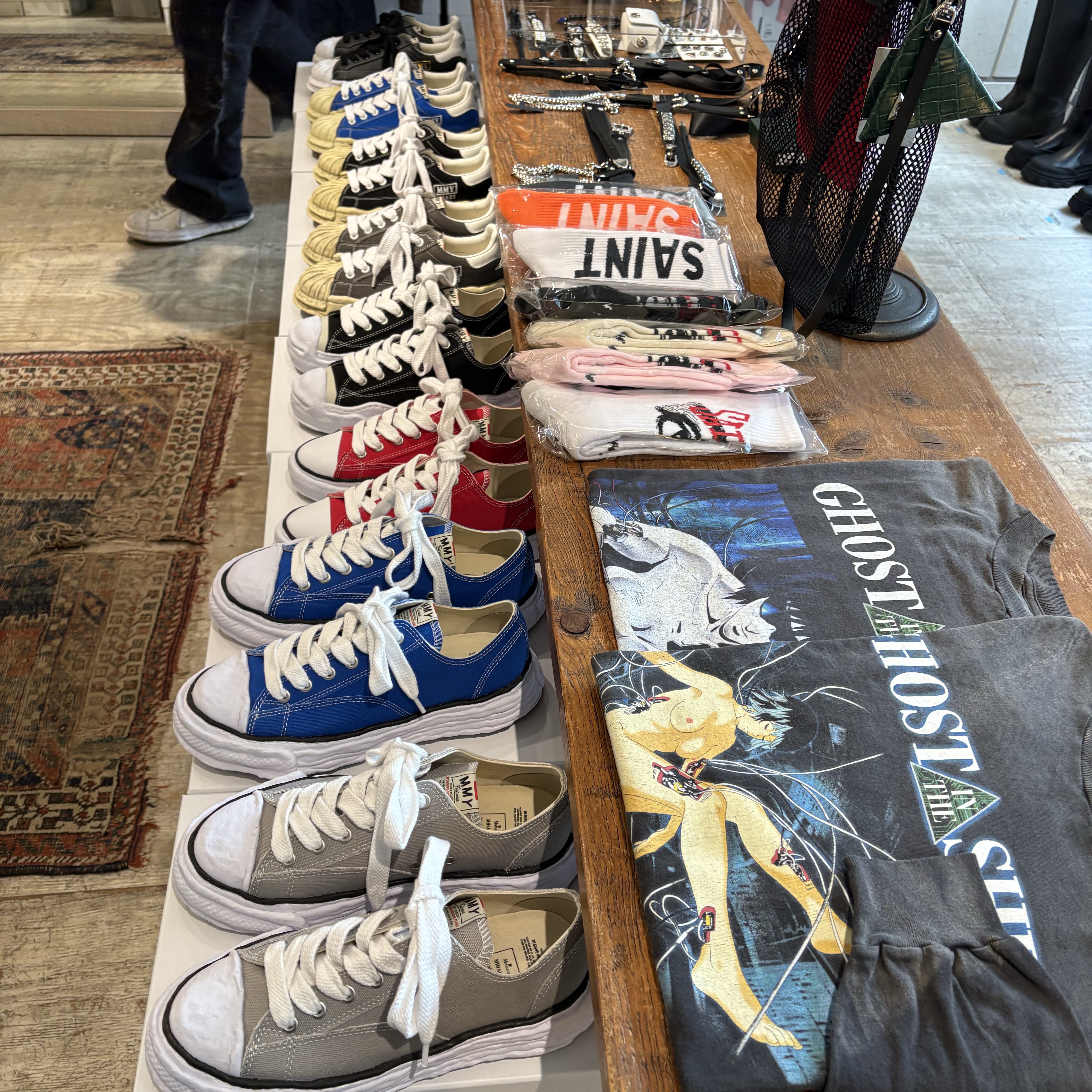 Maison Mihara Yasuhiro Peterson23 OG Sole Canvas Low-top Sneakers CL Blue 착용 스타일 - 2