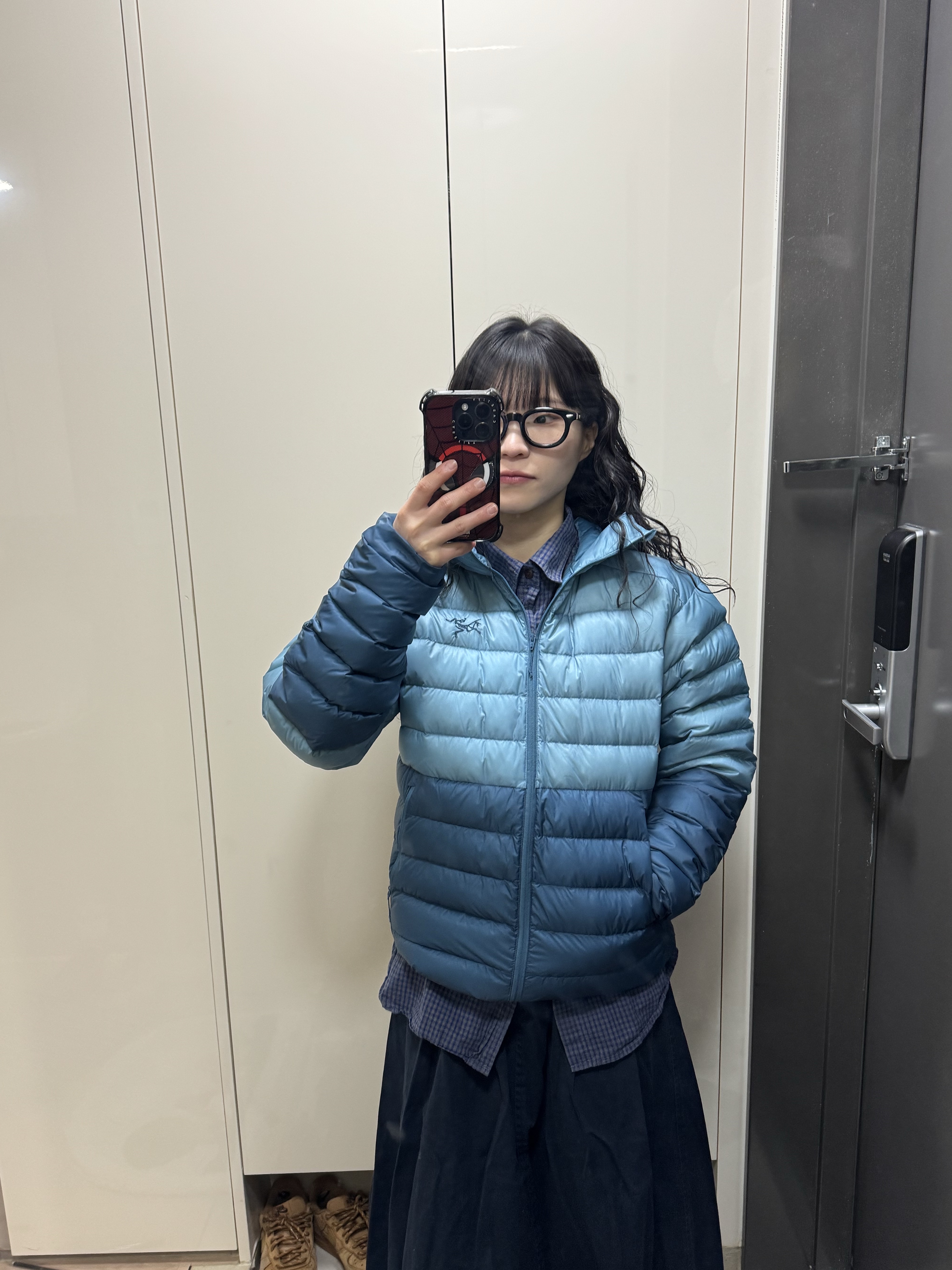 Arc'teryx Cerium Hoody Serene Solace 착용 스타일 - 1