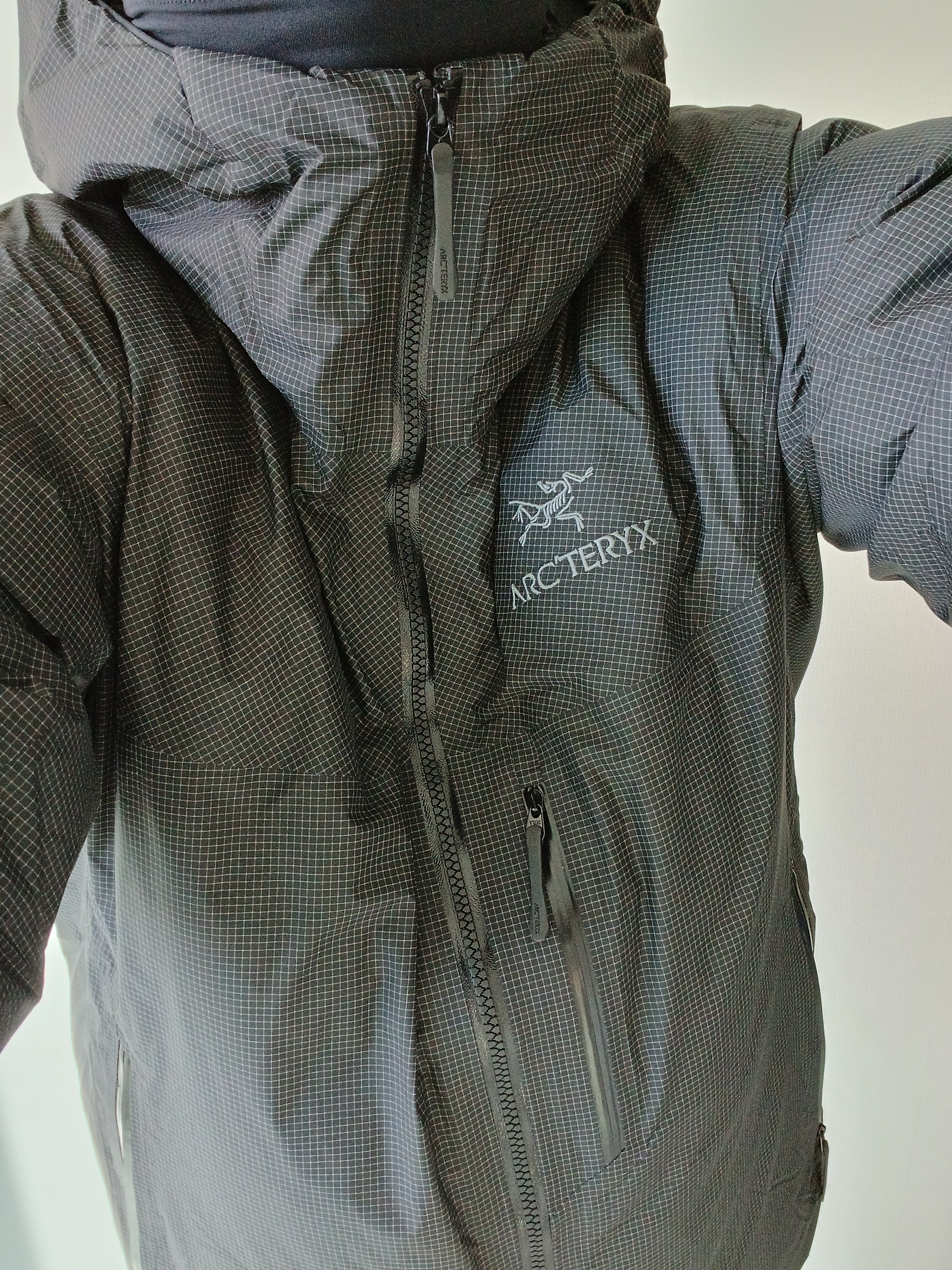 Arc'teryx Alpha Lightweight Parka Black, Arc'teryx Alpha Lightweight Parka Black 착용 스타일 - 7
