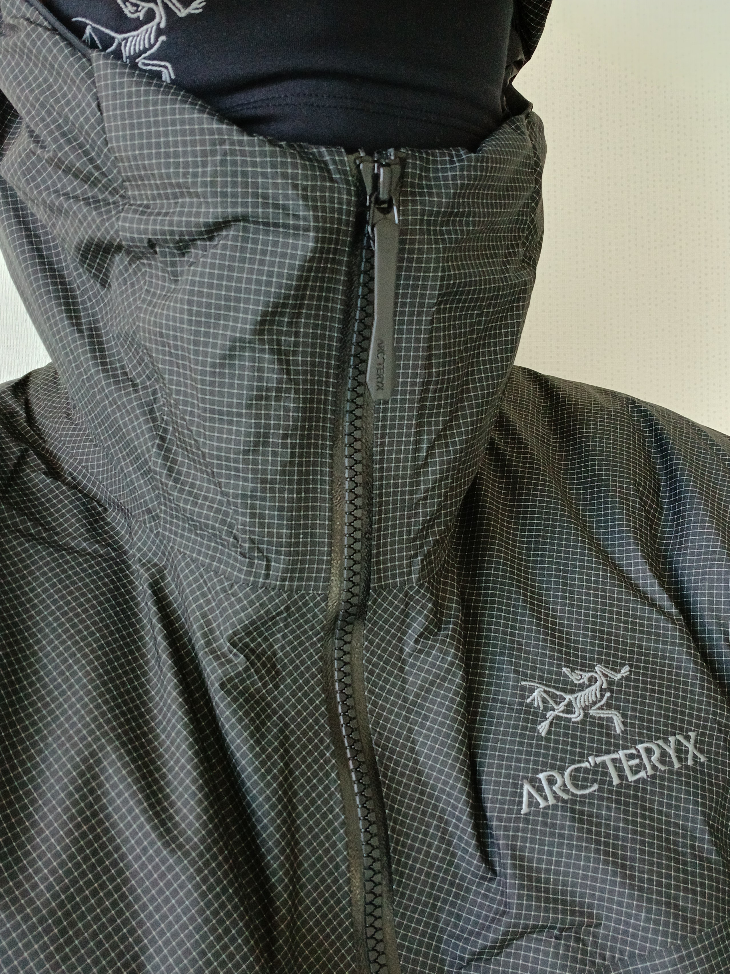 Arc'teryx Alpha Lightweight Parka Black, Arc'teryx Alpha Lightweight Parka Black 착용 스타일 - 2