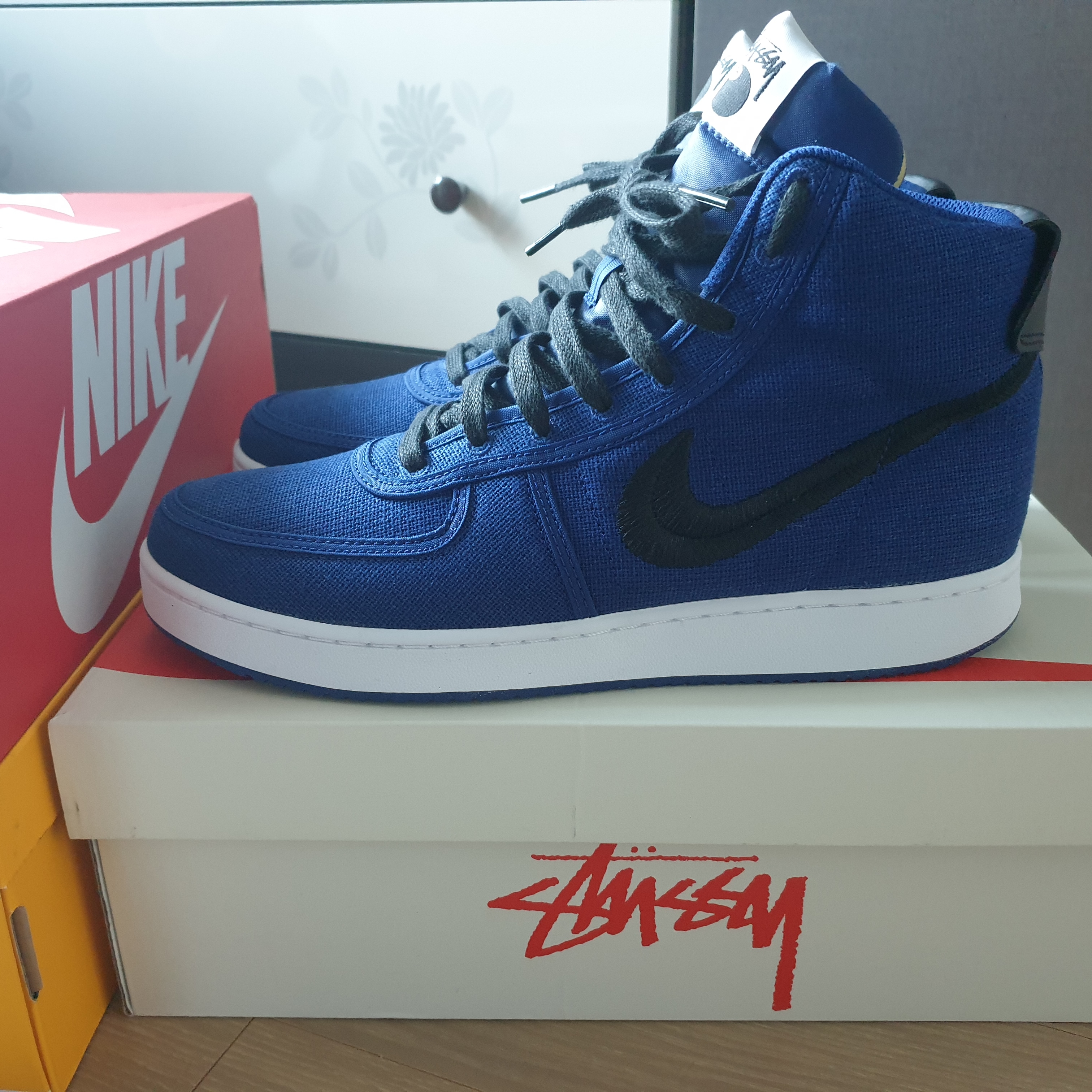 Nike x Stussy Vandal High Deep Royal Blue 착용 스타일 - 3