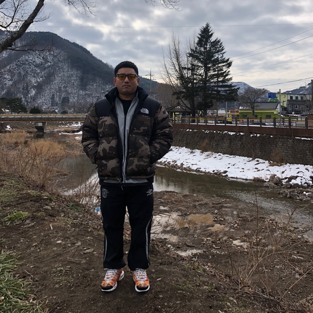 The North Face 1996 Novelty Nuptse Jacket Woodland Camo, Nike Air Max Plus Light Photography 착용 스타일 - 1