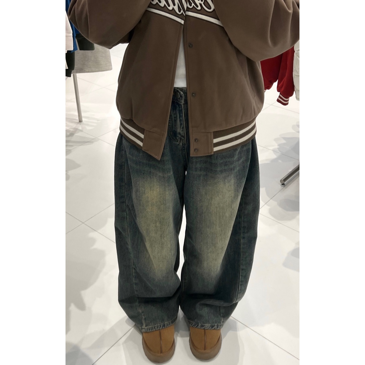 (W) UGG Disquette Slipper Chestnut 착용 스타일