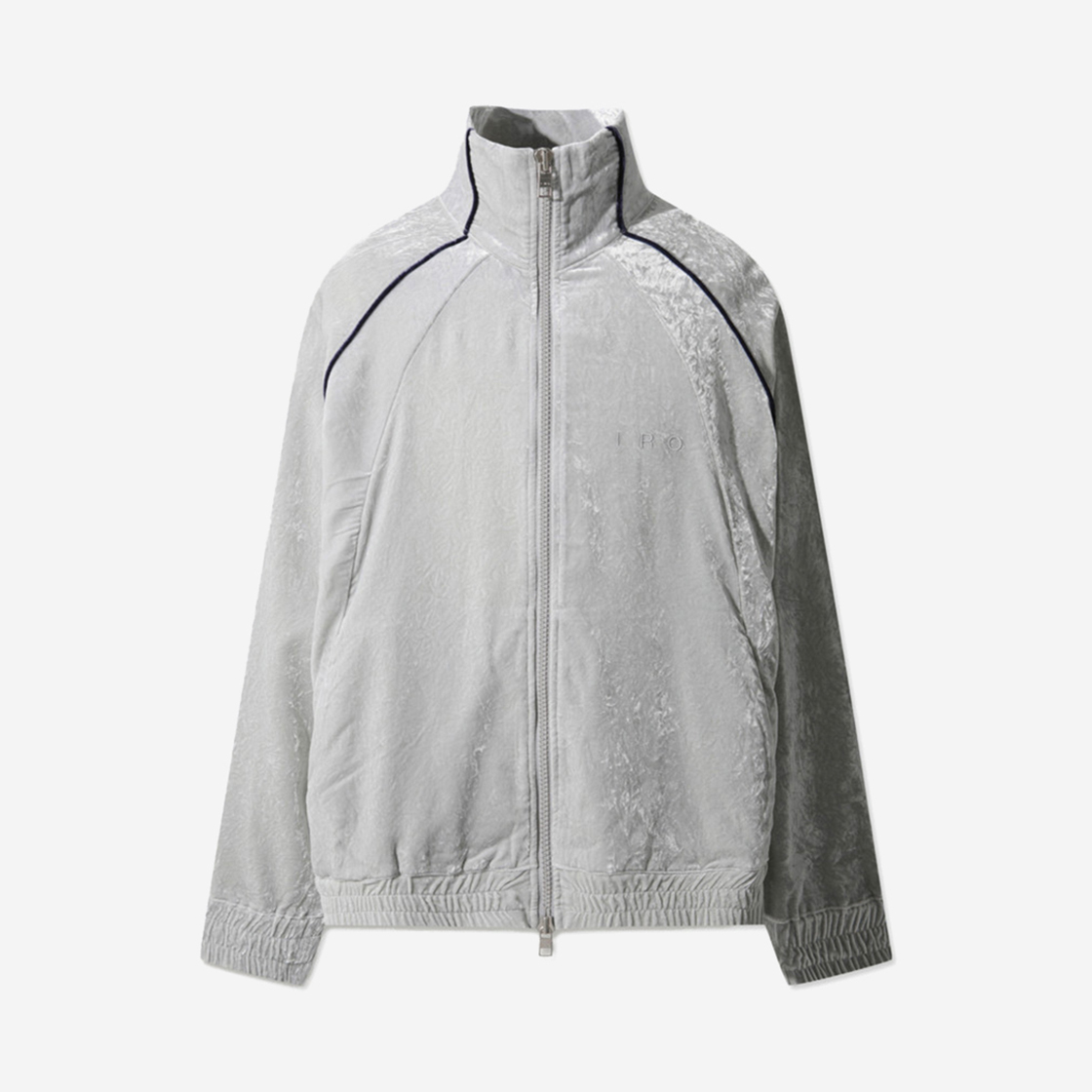 이로 벨벳 파이핑 트랙 집업 점퍼 그레이(Iro Cdp 3D Logo Stitch Contrast Banding Hoodie T-Shirt Grey)