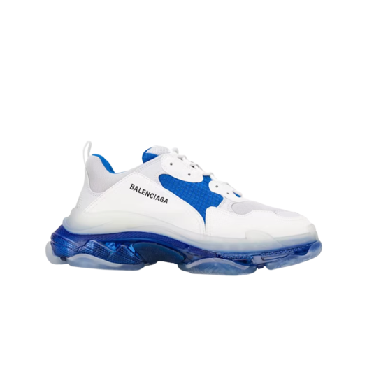 Balenciaga Triple S Clear LF Half Sneakers White Blue