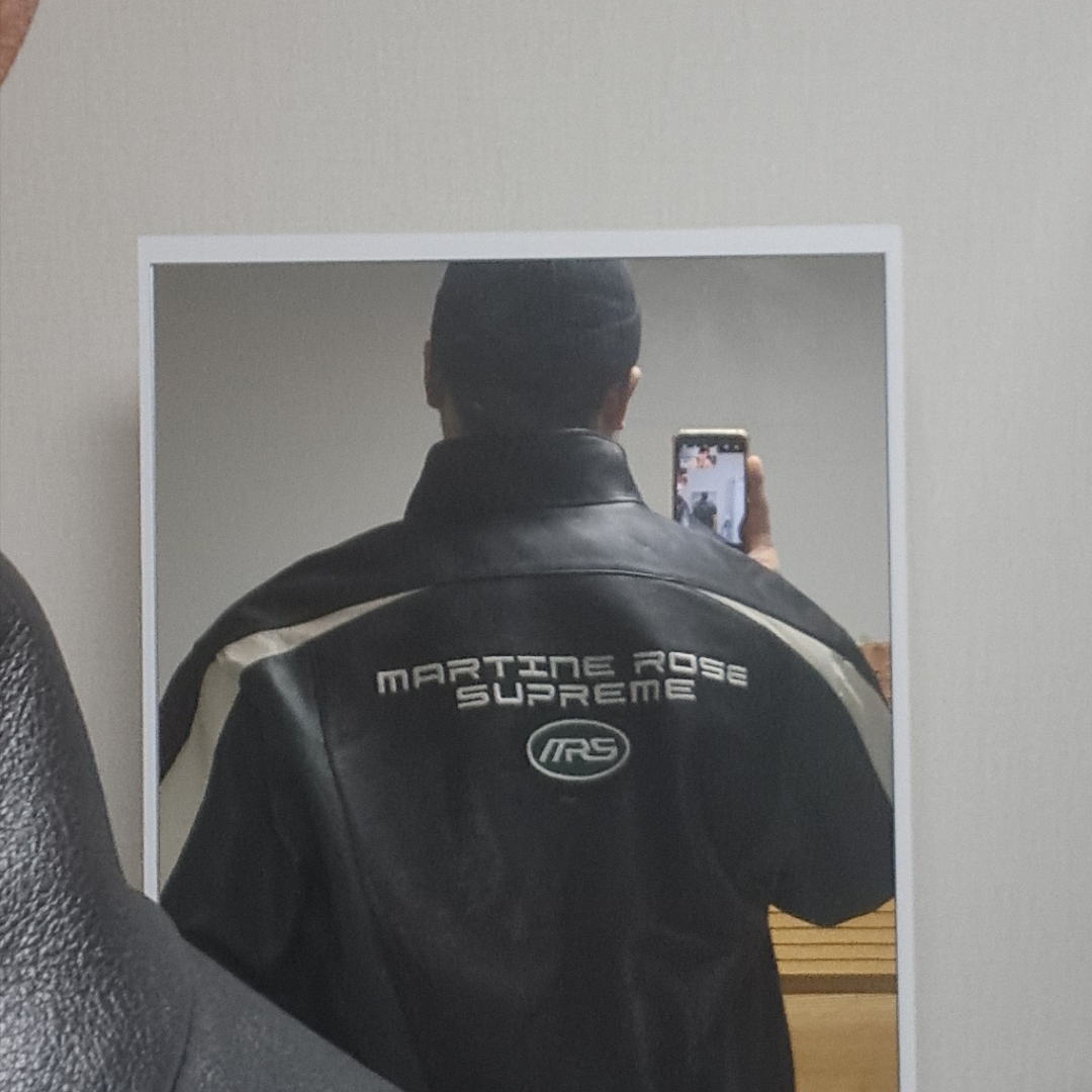 Supreme x Martine Rose Leather Jacket Black - 24FW 착용 스타일