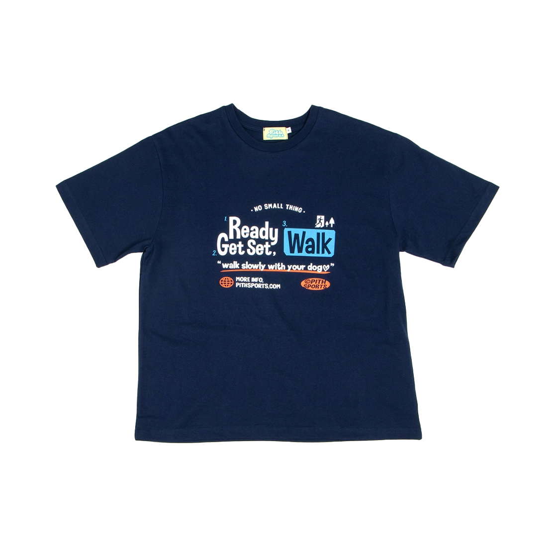 202402018 PITHSPORTS Get set Walk Tee Navy
