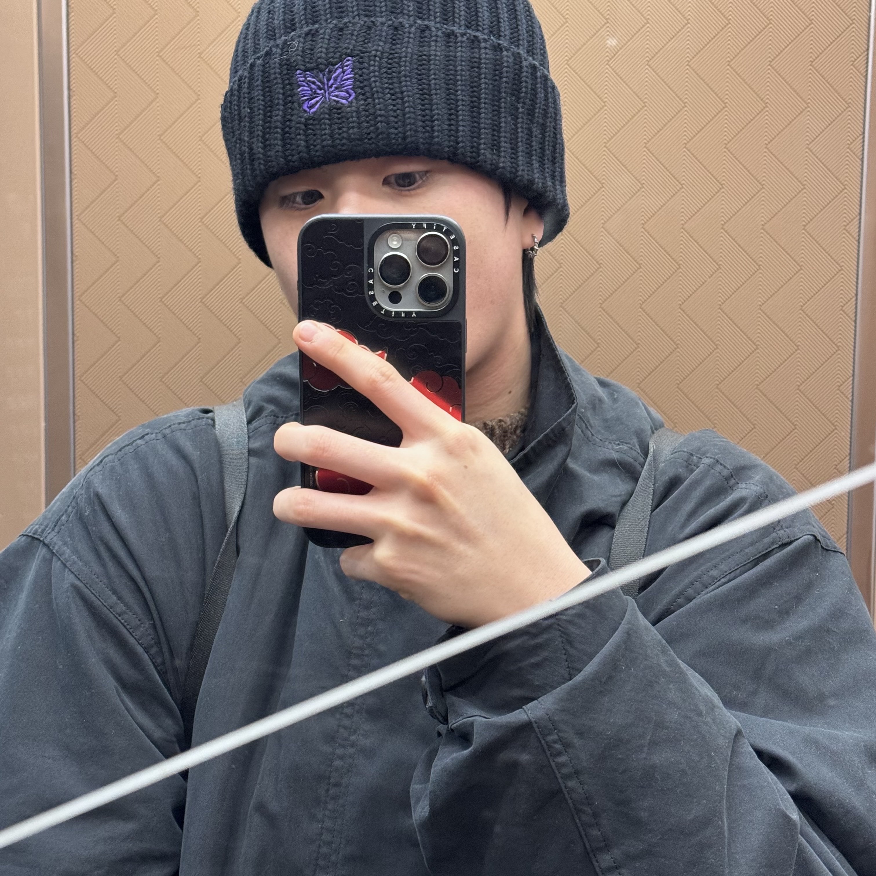 Needles Merino Wool Watch Cap Black, Freak's Store M-65 Mods Coat Liner Set Black 착용 스타일