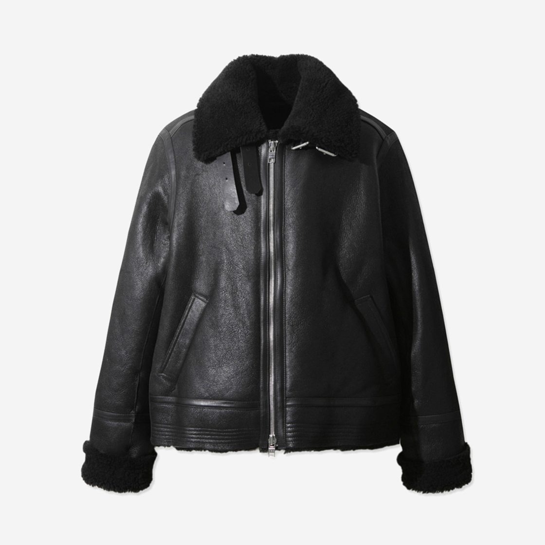 IRUDS24701BKX Iro Okanspe Lambskin Leather Short Blouson Jumper Black