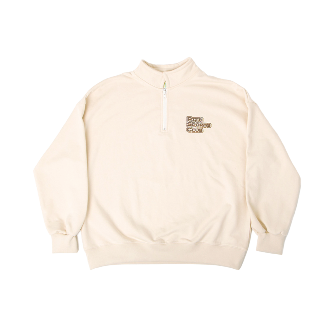 202402024 PITHSPORTS Haif Zip-up Sweatshirts  Ivory