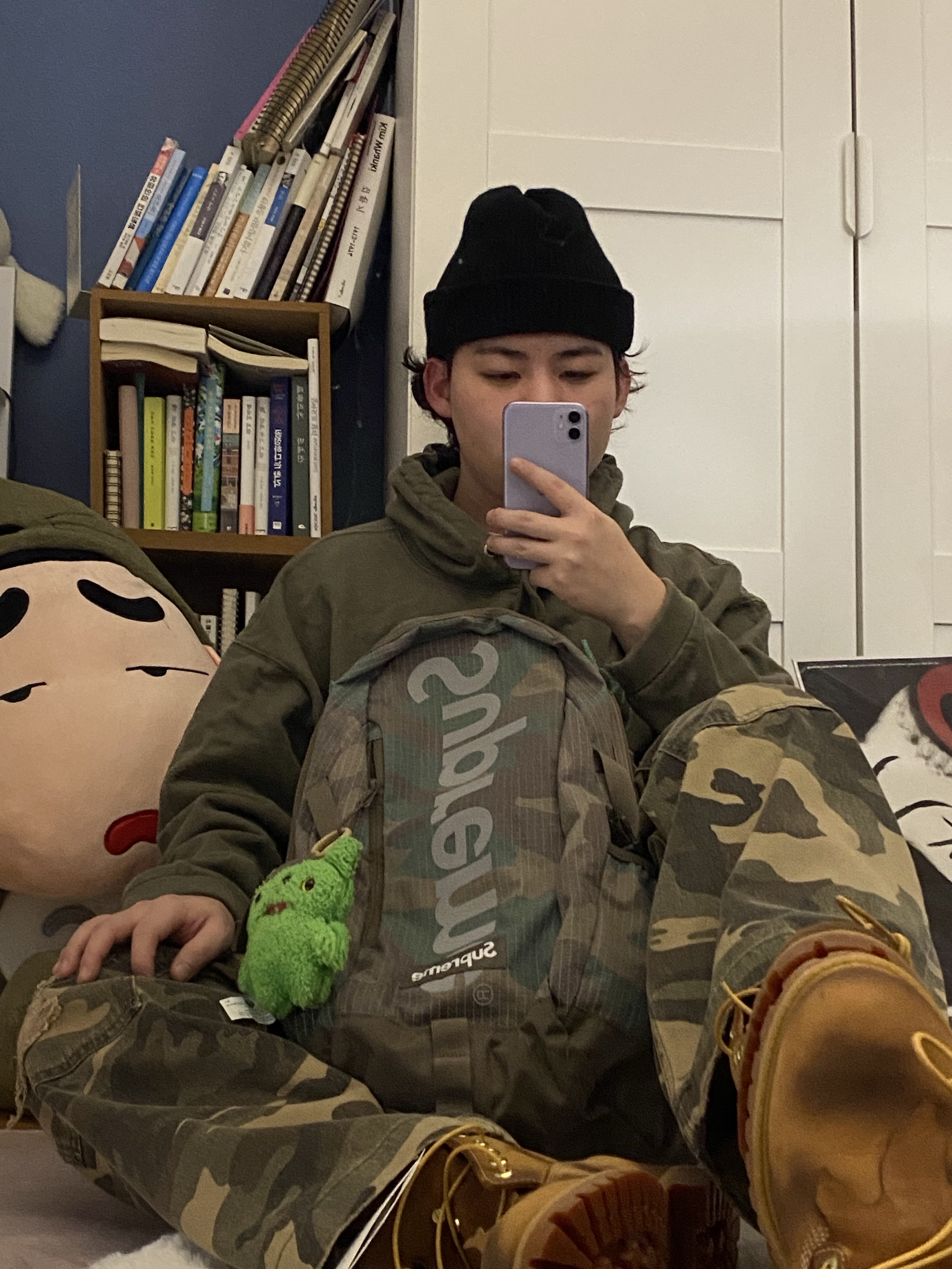 Timberland x Surgery 6 inch Boot Yellow - Wide, ETCE Double Knee Destroyed Pants Vintage Camo 착용 스타일 - 1