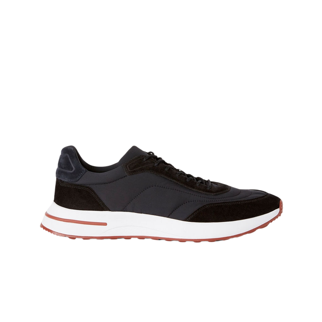 FAM1719-8000 Loro Piana Week-End Walk Sneakers Microfiber Storm System Black