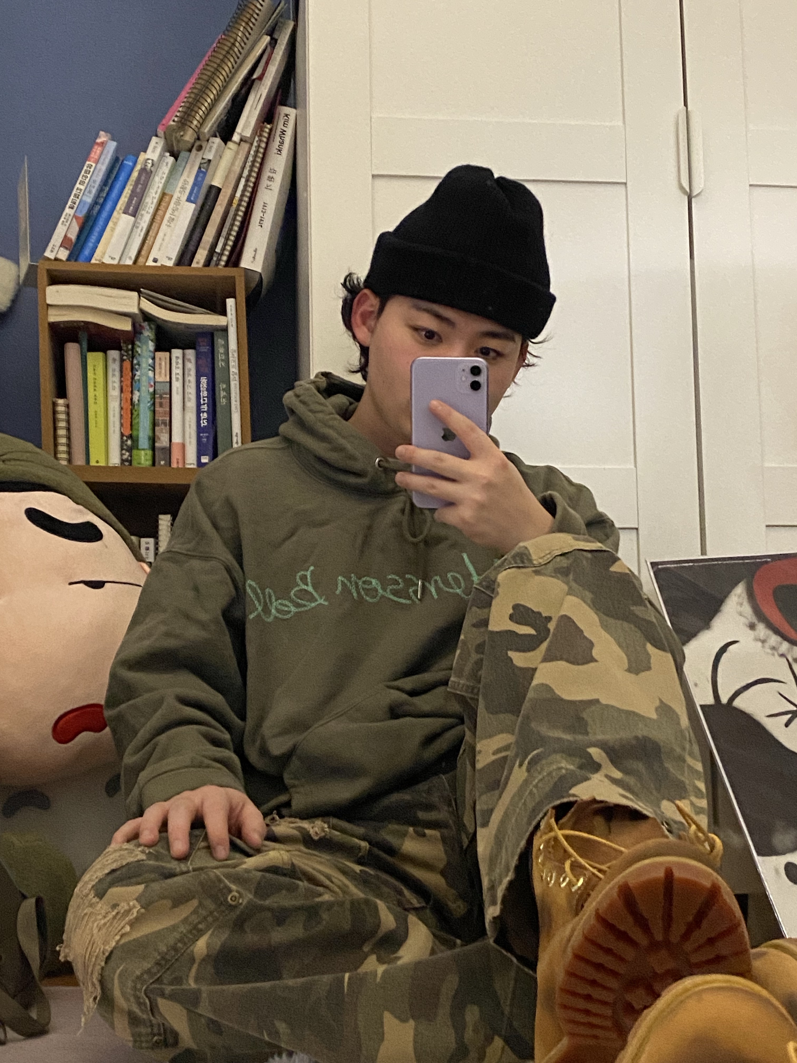 Timberland x Surgery 6 inch Boot Yellow - Wide, ETCE Double Knee Destroyed Pants Vintage Camo 착용 스타일 - 3