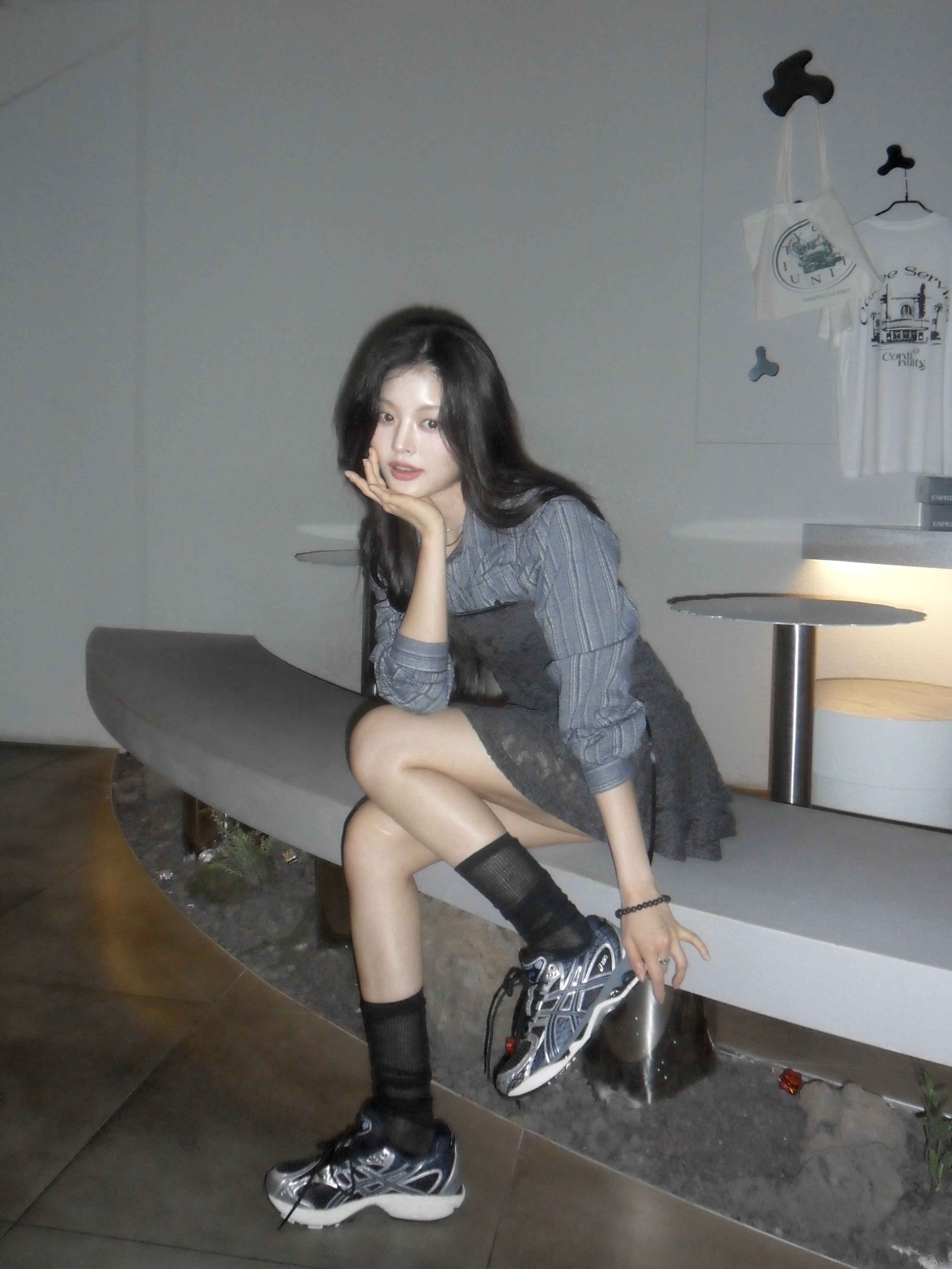 Asics Gel-Nimbus 10.1 Black Midnight 착용 스타일 - 1