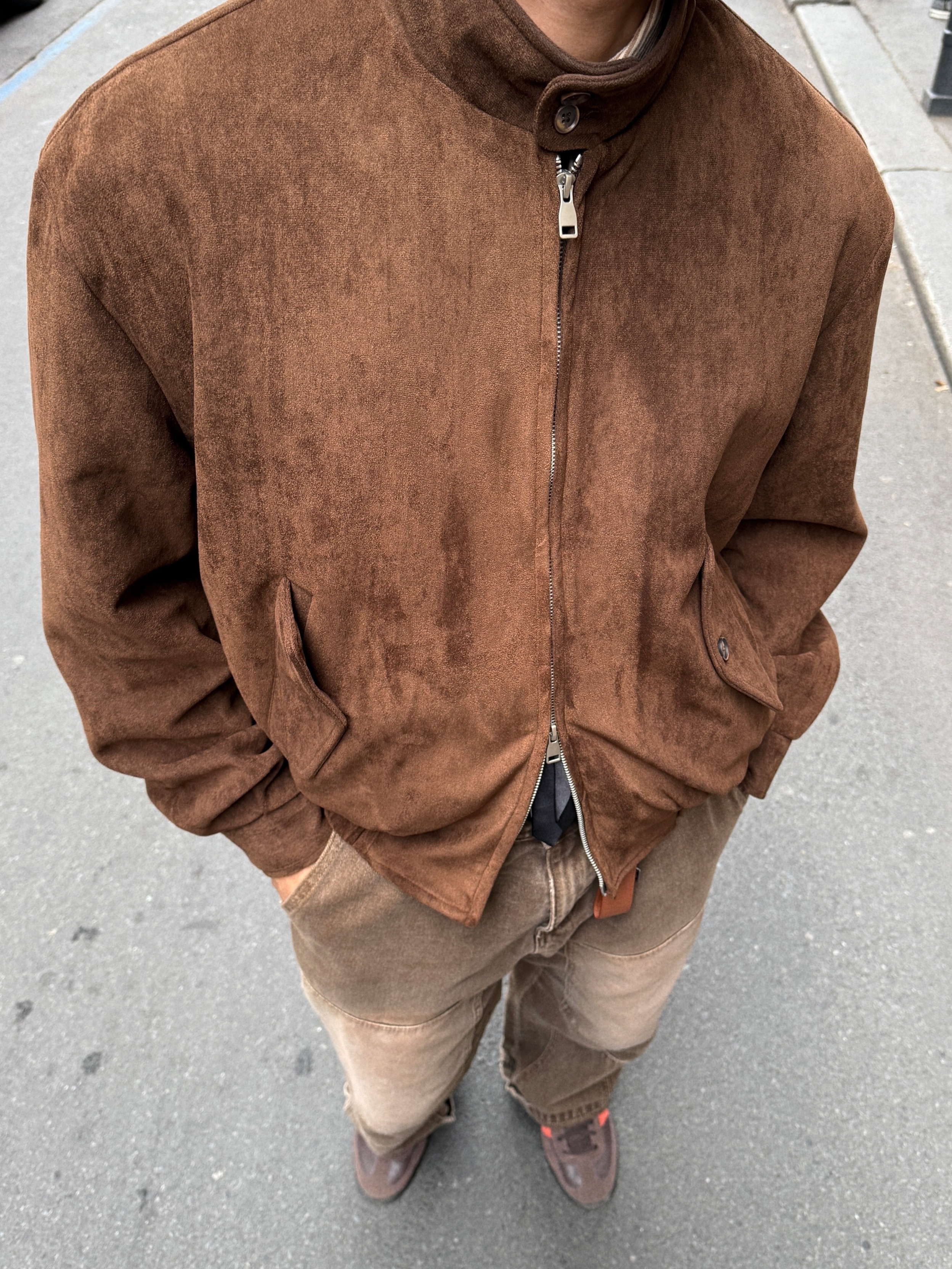 Adidas Spezial Handball Brown Collegiate Orange 착용 스타일 - 2