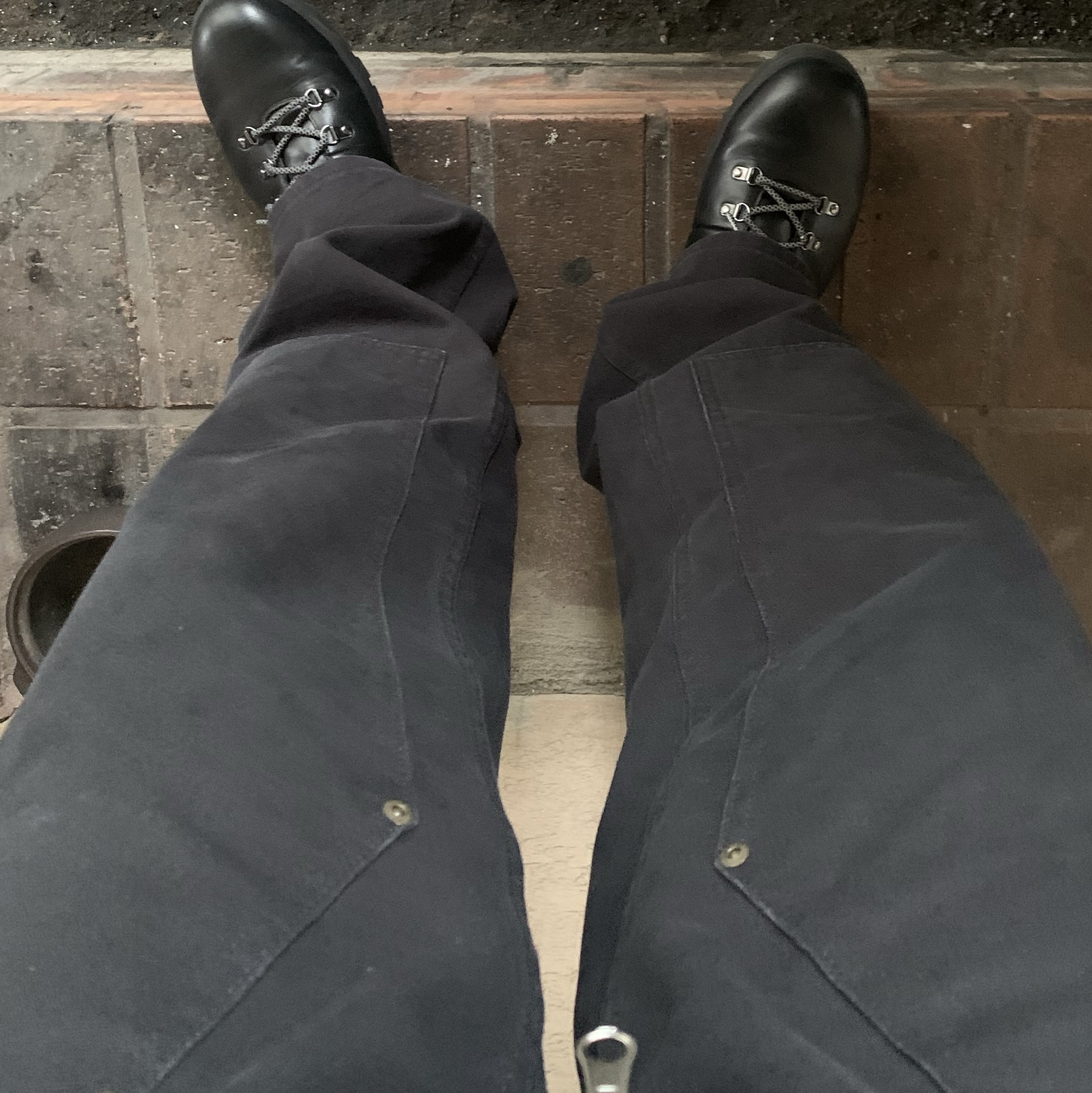 Supreme Double Knee Painter Pant Black - 24FW 착용 스타일